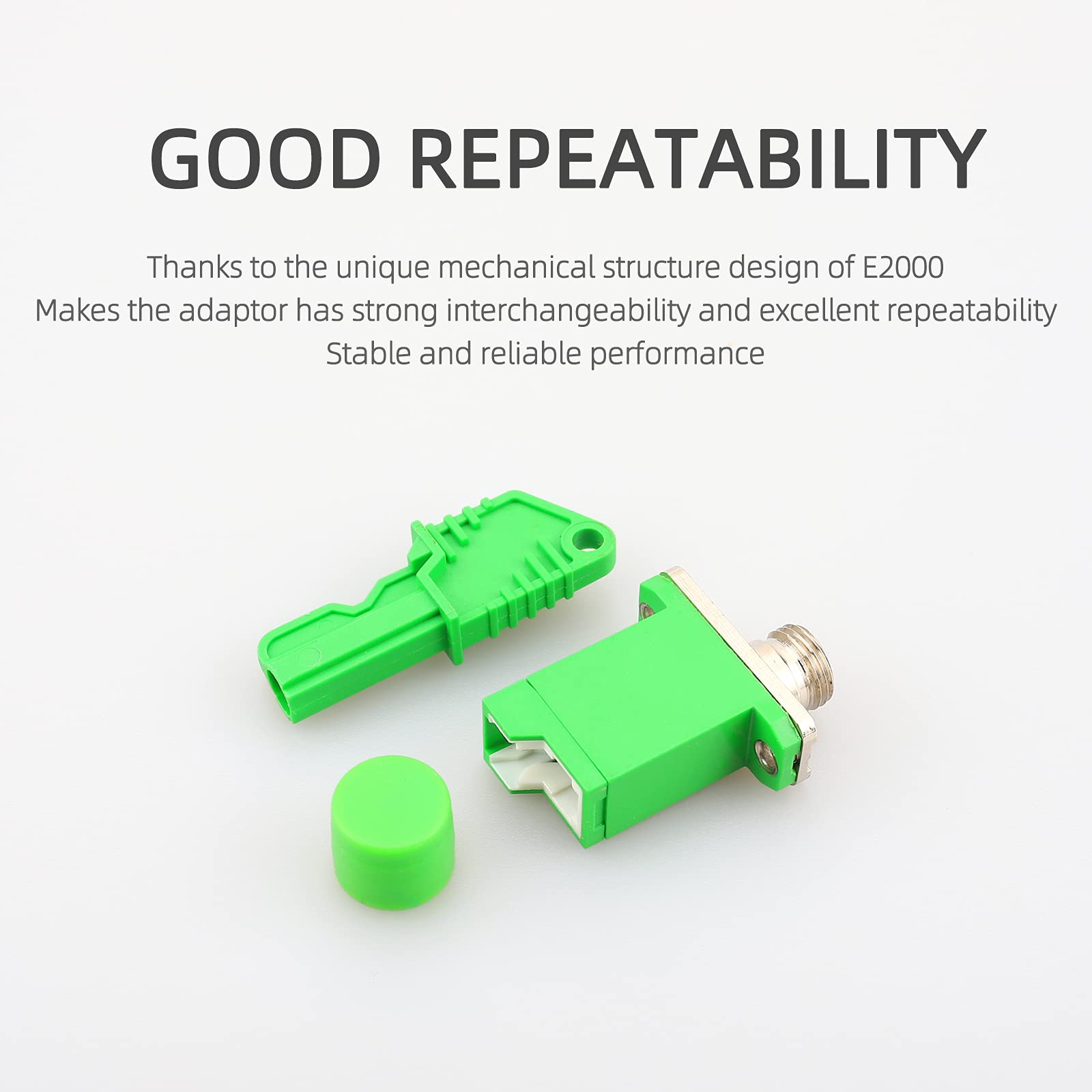 E2000-FC/LC/ST Fiber Optic Adapter Coupler Flange Plate - 10pcs for Telecom, CATV & Network Data Testing | Compatible with E2000-FC/APC Connectors | Ideal for Data Centers, Broadcast Studios & Telecom Installations