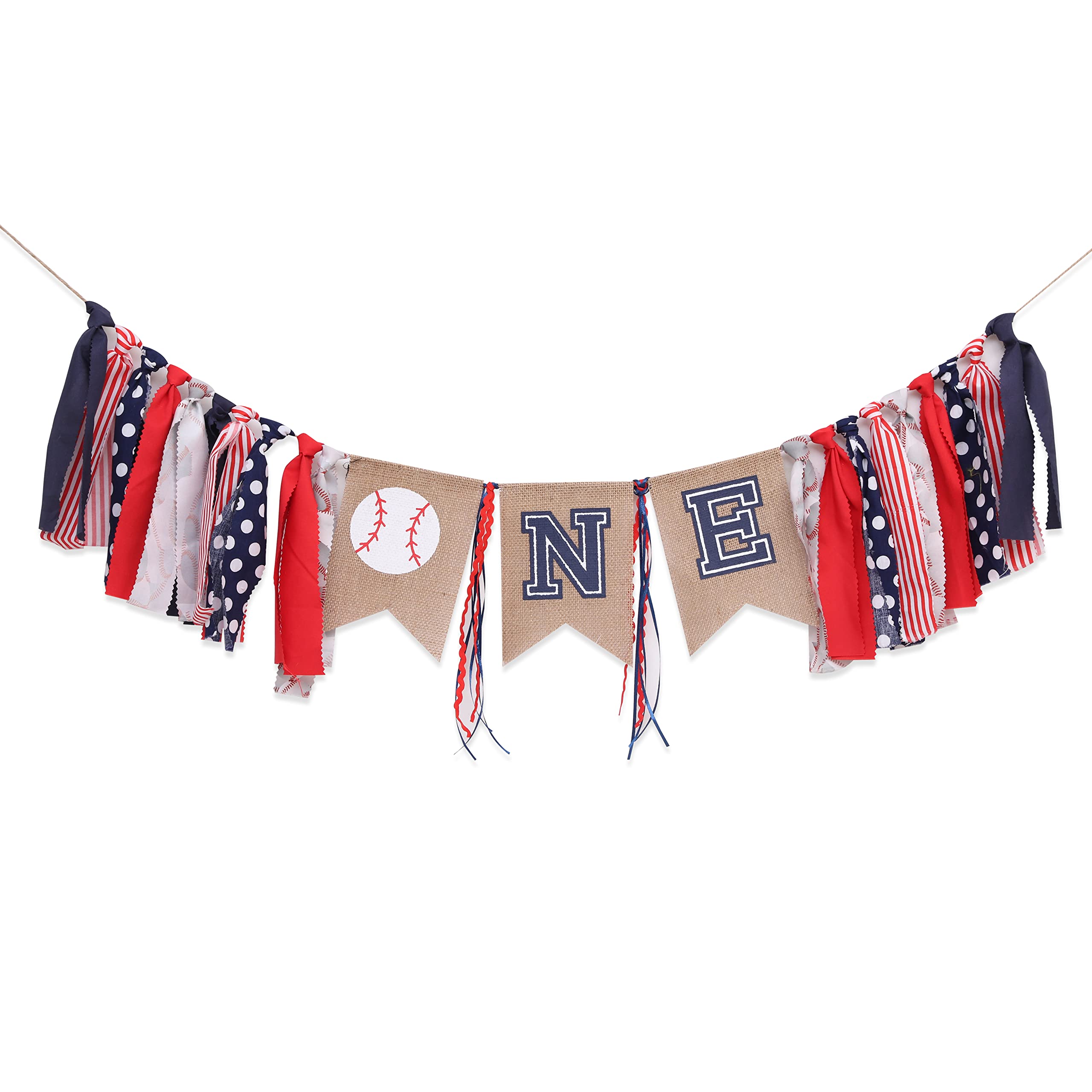 Baseball 1st Birthday Banner - Custom Baseball Party Decorations for Baby Boy, High Chair Banner & Smash Cake Photo Prop - Perfect for Sports Theme Birthday Parties, Baby Showers & First Birthday Celebrations