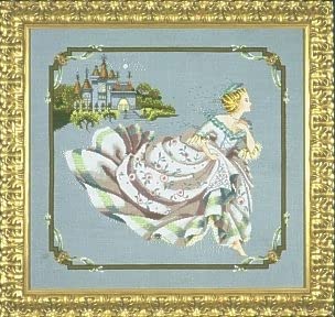 Mirabilia Cinderella MD69 Complete Cross Stitch Kit with Premium Linen Fabric - DIY Embroidery Supplies for Beginners & Experts - Perfect for Home Decor, Gifts, and Craft Projects