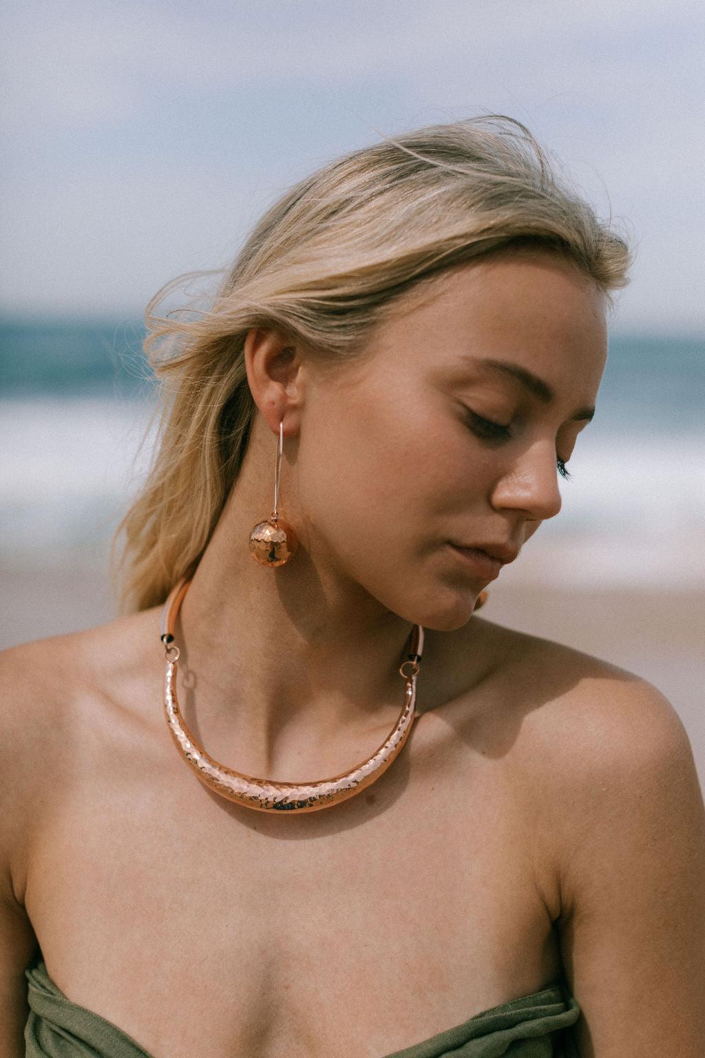 3 Piece Copper Tubular Choker Necklace Set - Elegant Boho Jewelry for Women, Perfect for Parties, Weddings & Everyday Wear