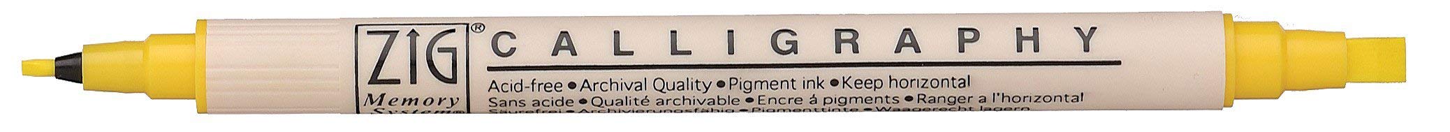 ZIG Memory System Calligraphy Twin Tip Pens - Dual Brush & Fine Tip Markers for Hand Lettering, Drawing & Art Projects - Perfect for Bullet Journaling, Scrapbooking & DIY Crafts