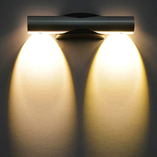 6W LED Wall Sconce Picture Light Fixture - Adjustable Rotatable Mirror Lamp Bulb for Artwork, Photos & Home Decor Lighting