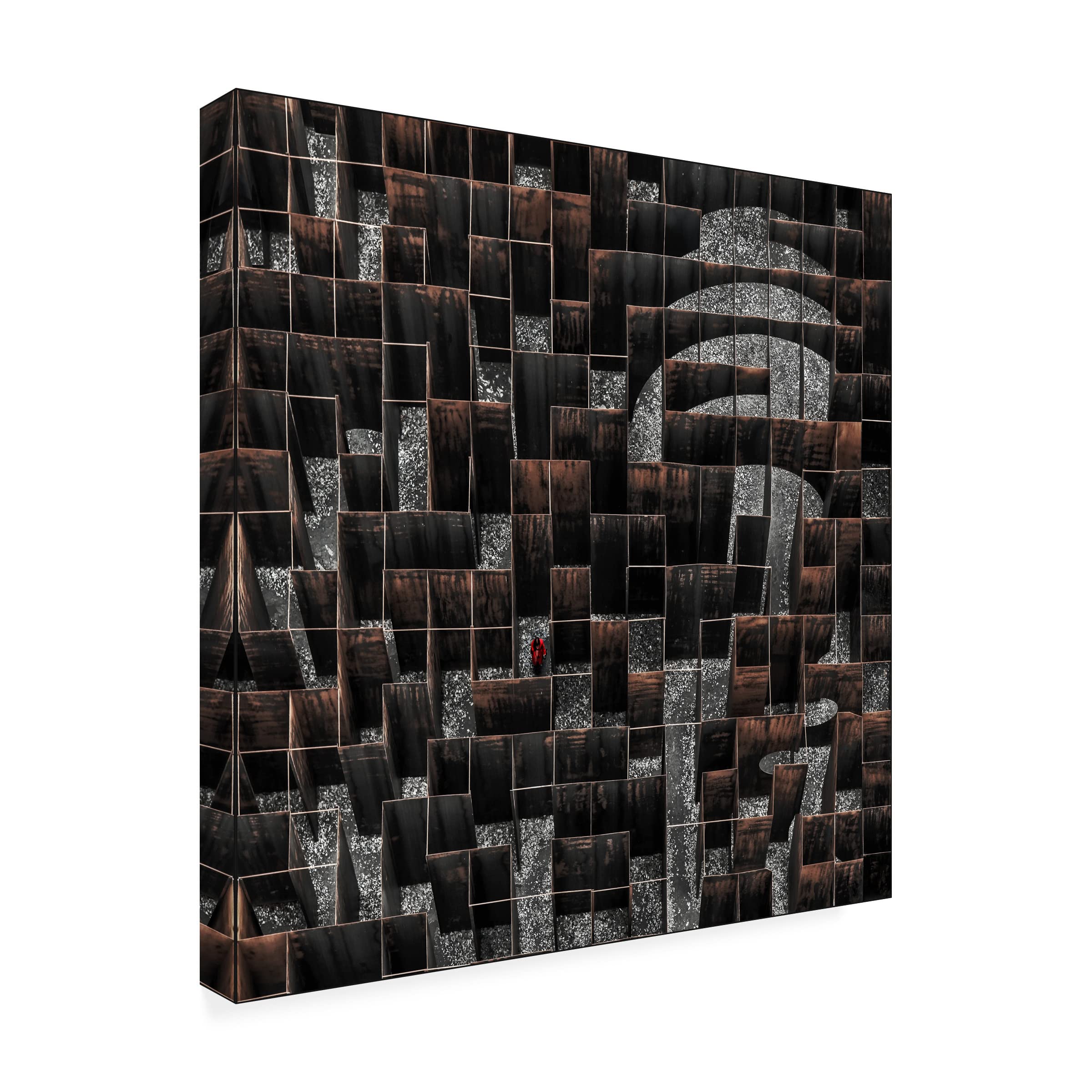 Trademark Fine Art 'The Labyrinth' Canvas Wall Art by Gilbert Claes - Modern Abstract Painting for Living Room, Bedroom & Office Decor
