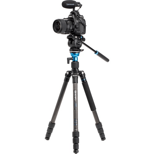 Benro Aero 2 PRO Carbon Fiber Travel Tripod with Twist Locks - Lightweight Video Tripod for DSLR Cameras, Perfect for Travel Photography, Vlogging & Outdoor Shooting