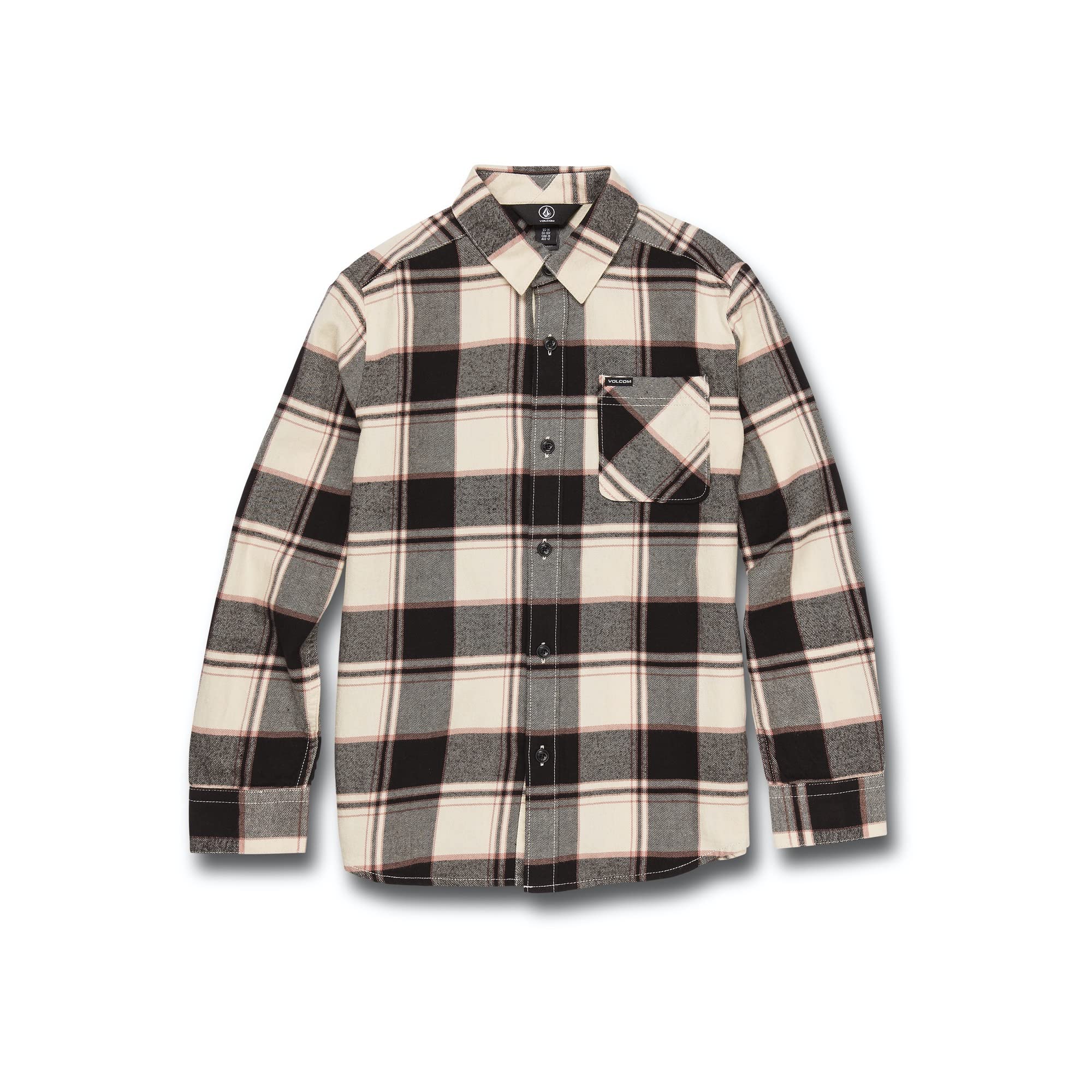 Volcom Boys' Caden Plaid Long Sleeve Flannel Shirt - Big & Little Boys Sizes (8-20) - Soft Cotton, Stylish Checkered Pattern - Perfect for School, Outdoor Adventures & Casual Wear