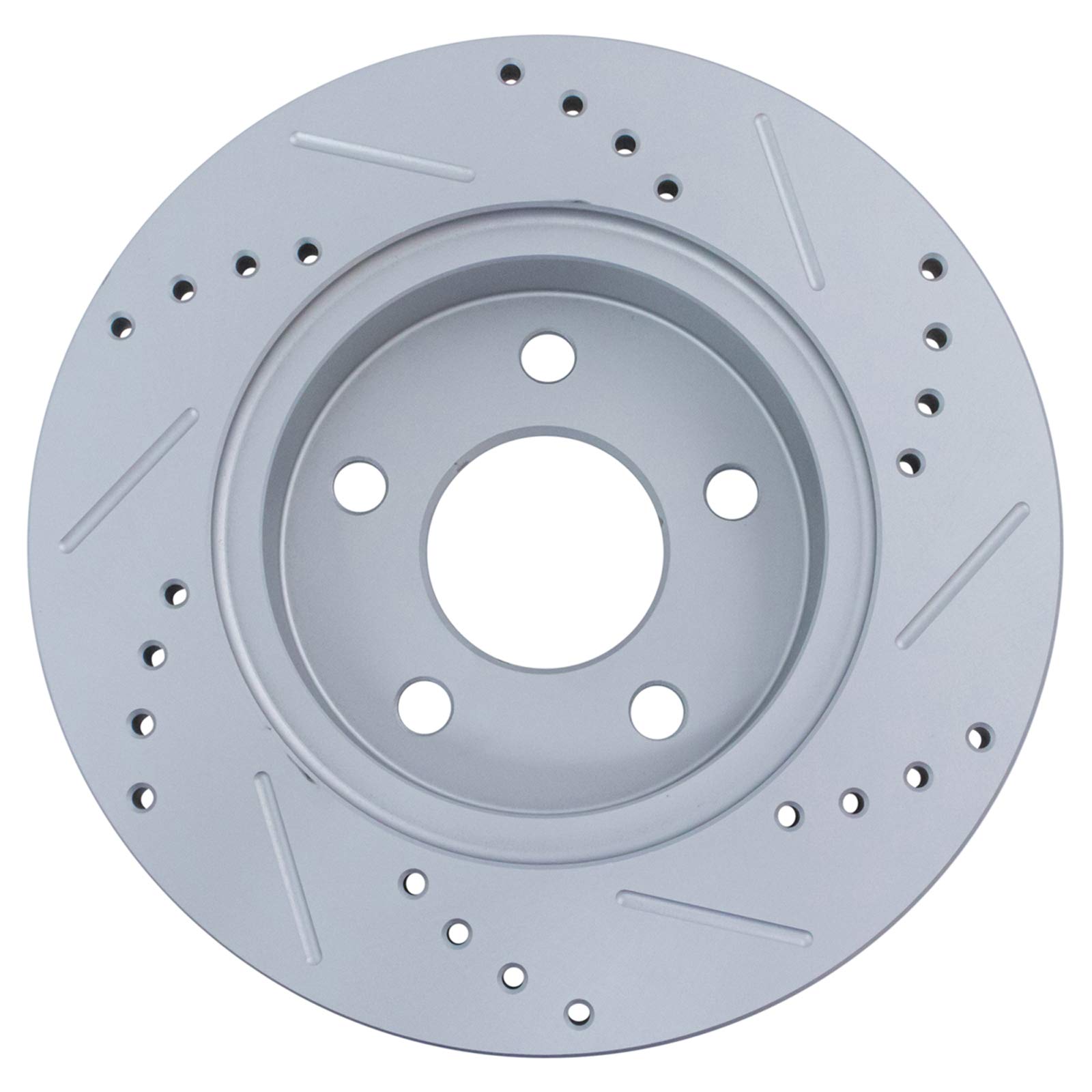 TRQ Rotor & Brake Pad Kit - High Performance Drilled & Slotted Rear Brake Rotors with Posi-Quiet Metallic Pads | Perfect for Truck, SUV & Performance Vehicle Brake Upgrades
