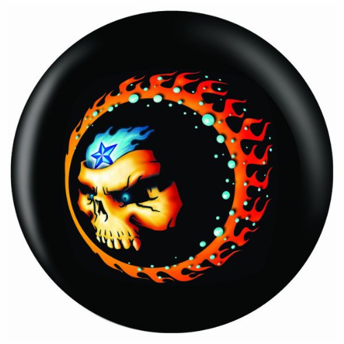 Bowlerstore Flaming Skull Bowling Ball (10lbs) - Perfect for Halloween Bowling Parties & Themed League Nights