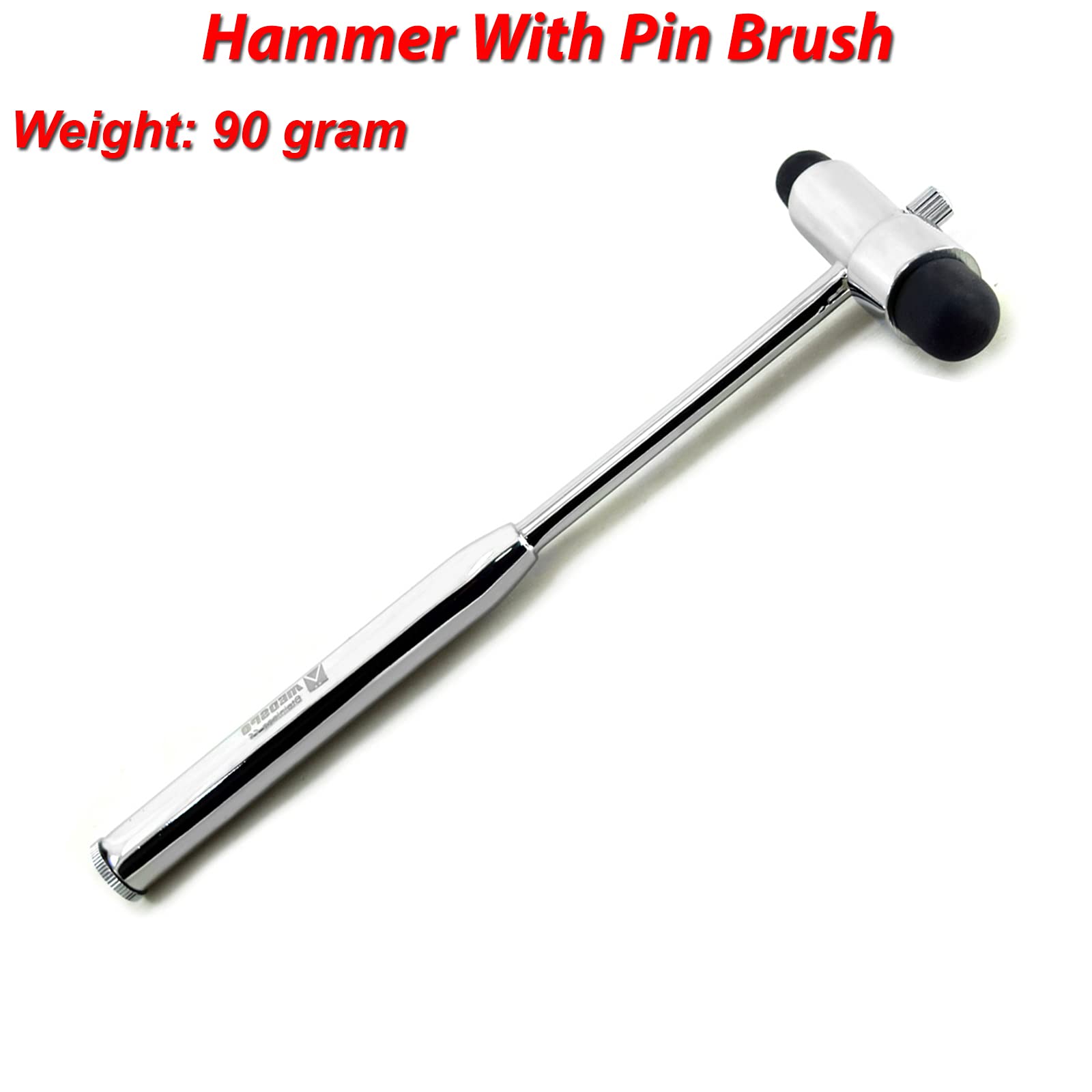 Professional Medical Reflex Hammer - Neurological Diagnostic Tool with Rubber Head & Pin Brush | Surgical Taylor Percussion Instrument for Doctors & Neurologists | Perfect for Clinical Exams & Home Health Checks