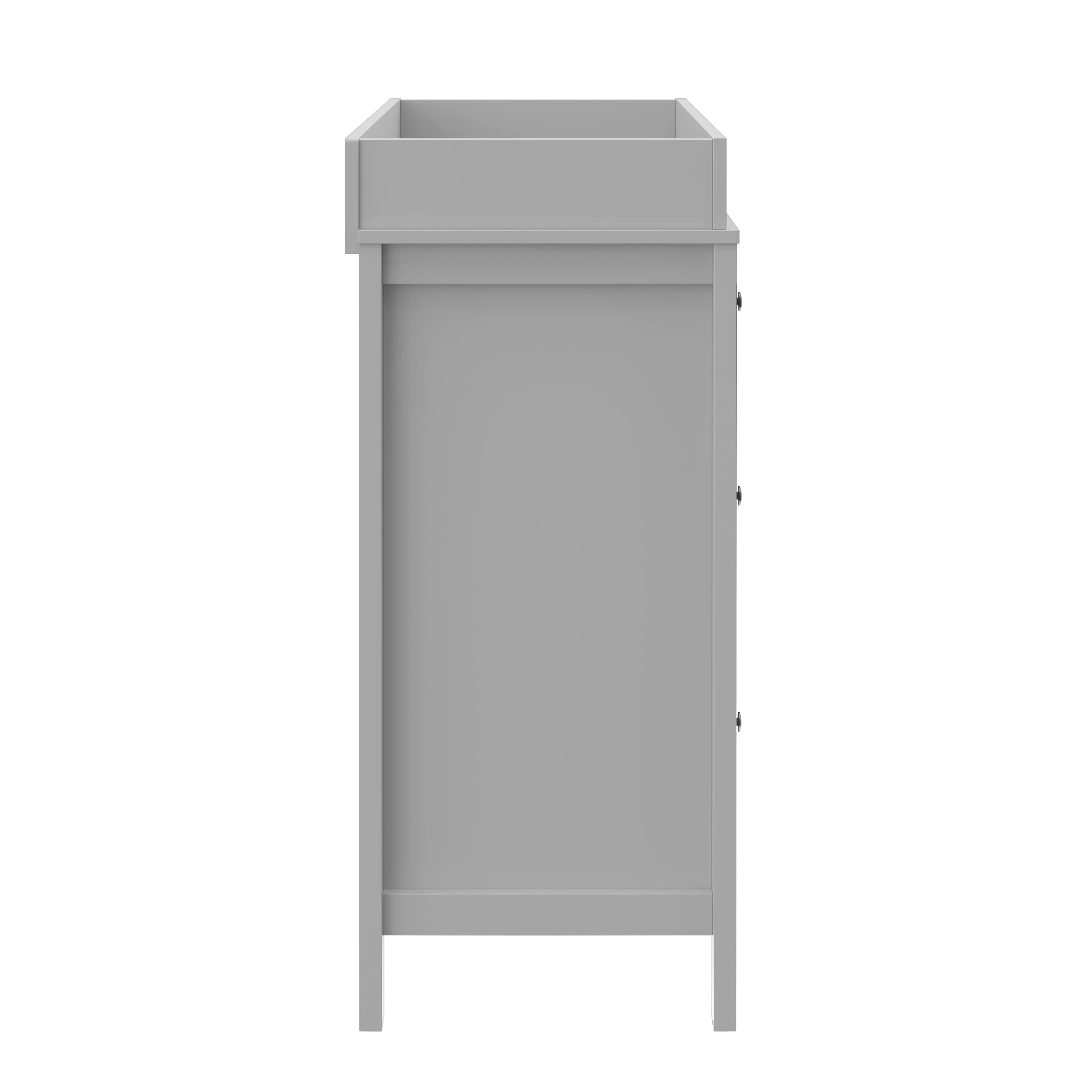 Storkcraft Horizon 3-Drawer Nursery Dresser with Changing Table Topper - Pebble Gray | GREENGUARD Gold Certified Baby Furniture | Removable Changing Pad for Nursery & Kids Bedroom | Perfect for Diaper Changes & Baby Clothes Storage