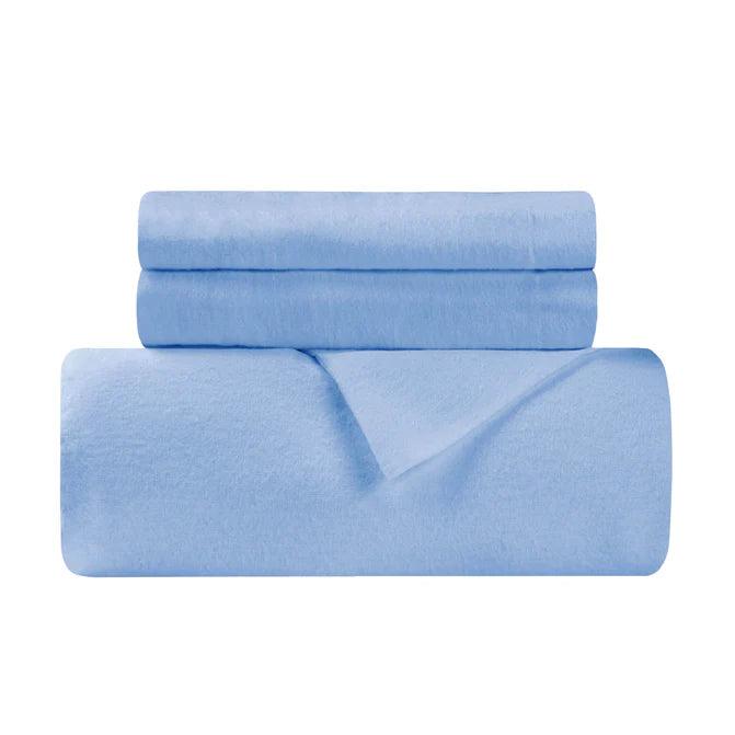 Soft Cotton Flannel Solid Duvet Cover Set with Button Closure - Cozy Bedding for Winter Nights, Guest Rooms & Cabin Retreats