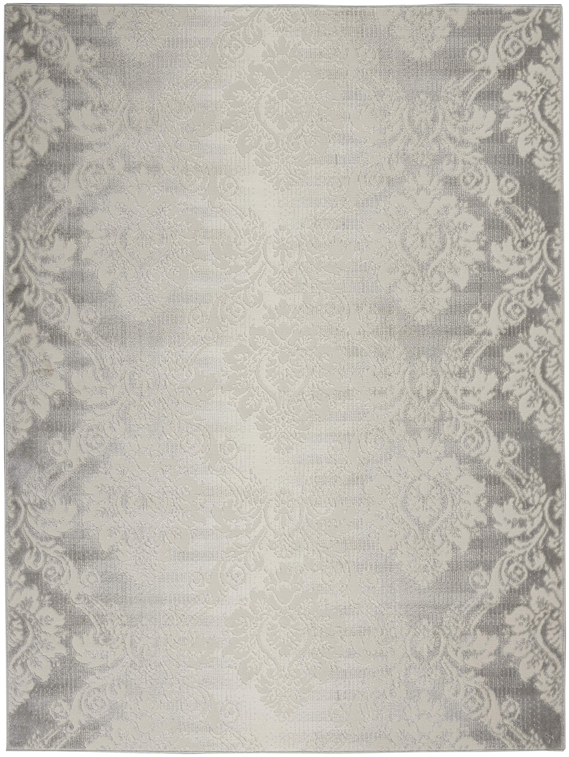 Nourison Elation Modern Ivory Grey 5'3