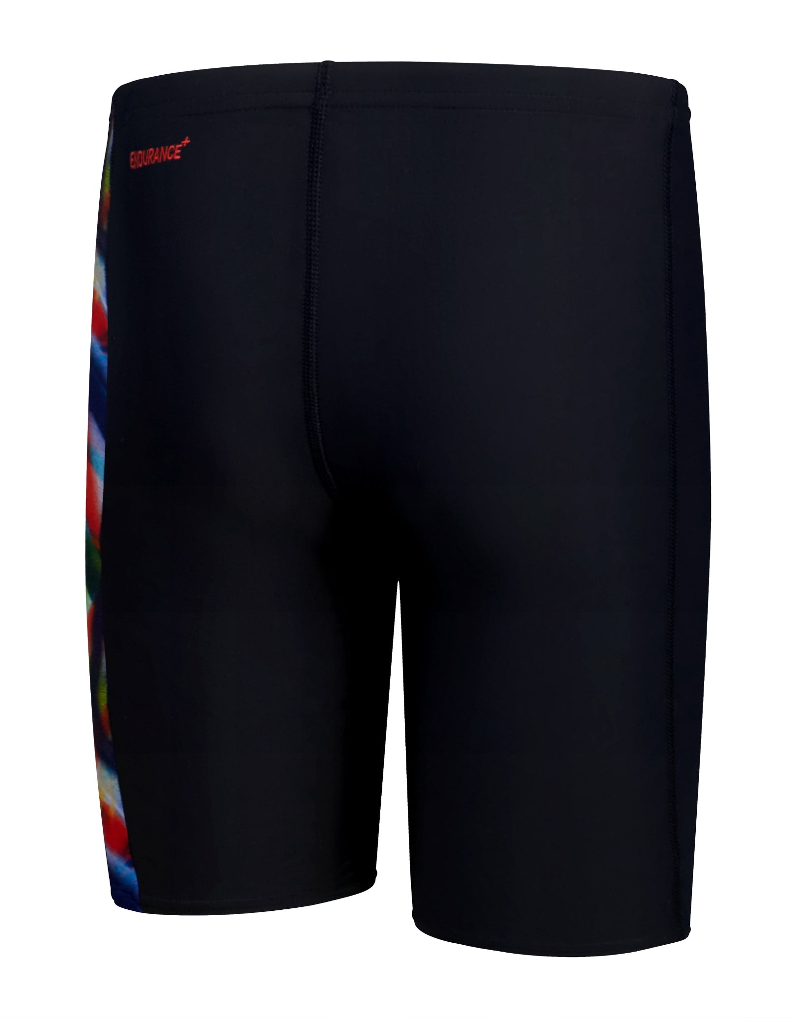 Boys Digital Allover Panel Swim Jammer - Black/Red - Quick-Dry Competitive Swimwear for Kids Swimming Lessons & Pool Activities