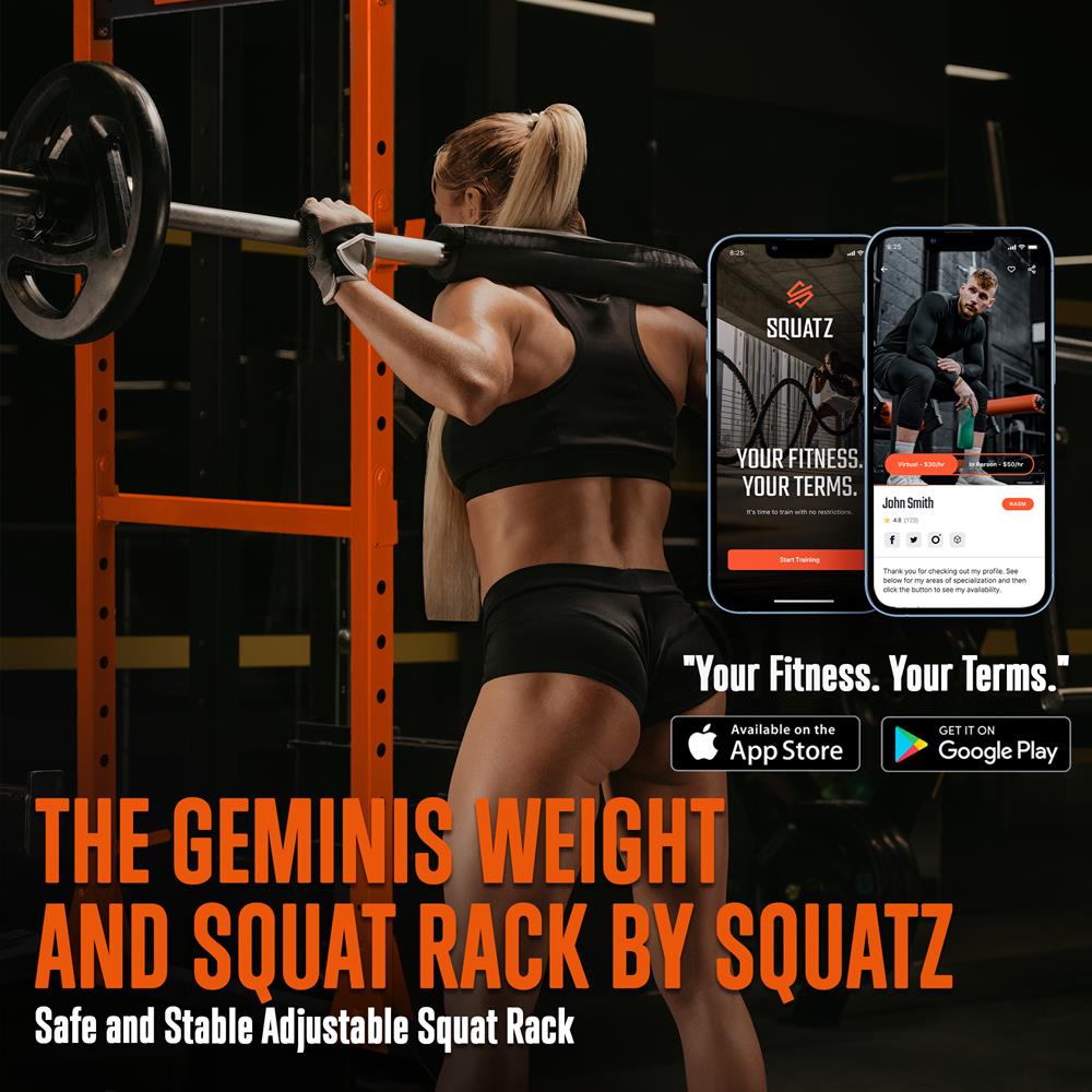 Adjustable Squat Rack Stand for Home Gym - Heavy Duty Power Cage with Safety Bars for Weightlifting, Strength Training & CrossFit Workouts - Perfect for Garage, Basement & Home Fitness Studio
