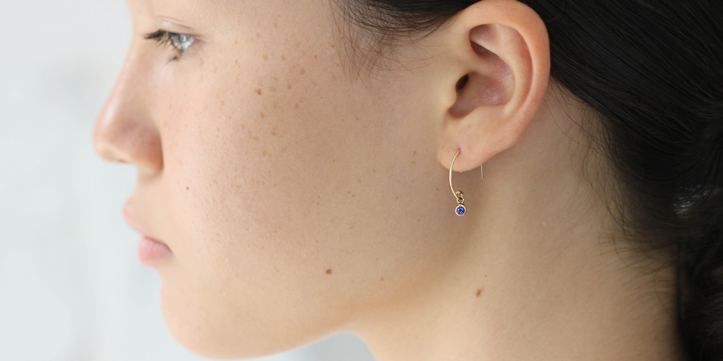 Elegant Sapphire Earrings with Melee Ball Loop - Perfect for Weddings, Parties & Special Occasions