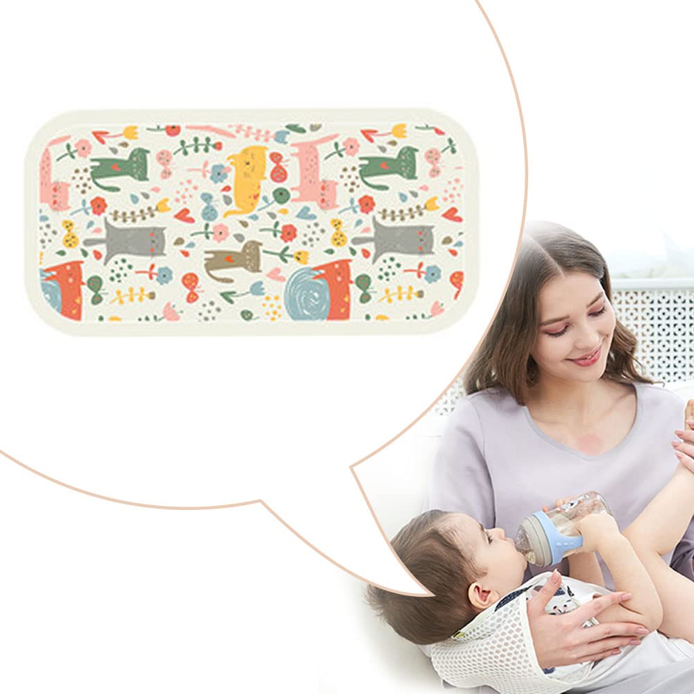 Fennoral Gel Ice Bead Nursing Pillow - Cooling Breastfeeding Support Pillow for Moms, Relieves Arm & Neck Pain, Perfect for Nursing, Pumping & Baby Care - Playful Cat Design for Comfortable Feeding Sessions