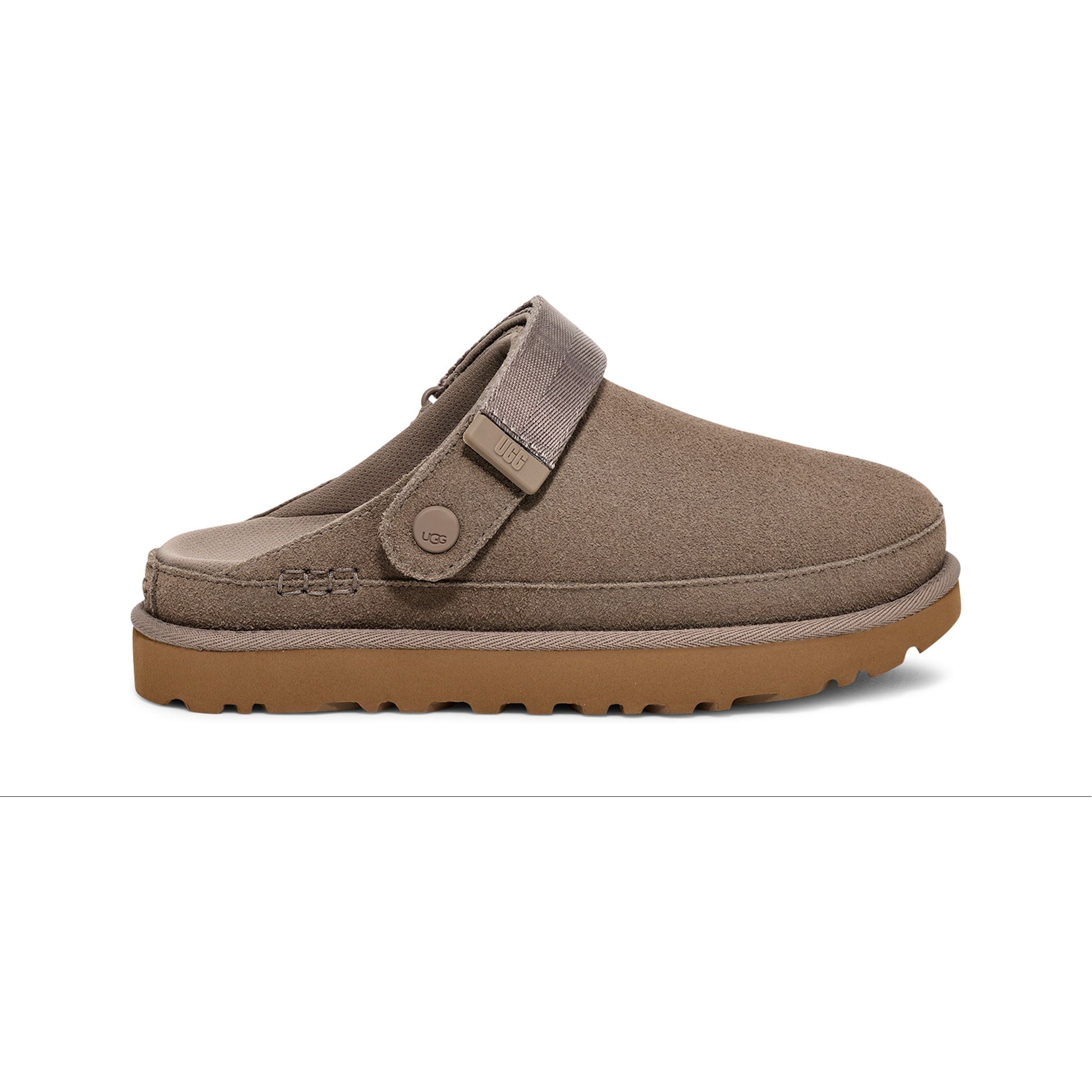 UGG Women's Goldenstar Clog in Smoke Plume - Comfortable Slip-On House Shoes for Women, Cozy Indoor/Outdoor Slippers with Arch Support - Perfect for Home, Office, and Casual Wear