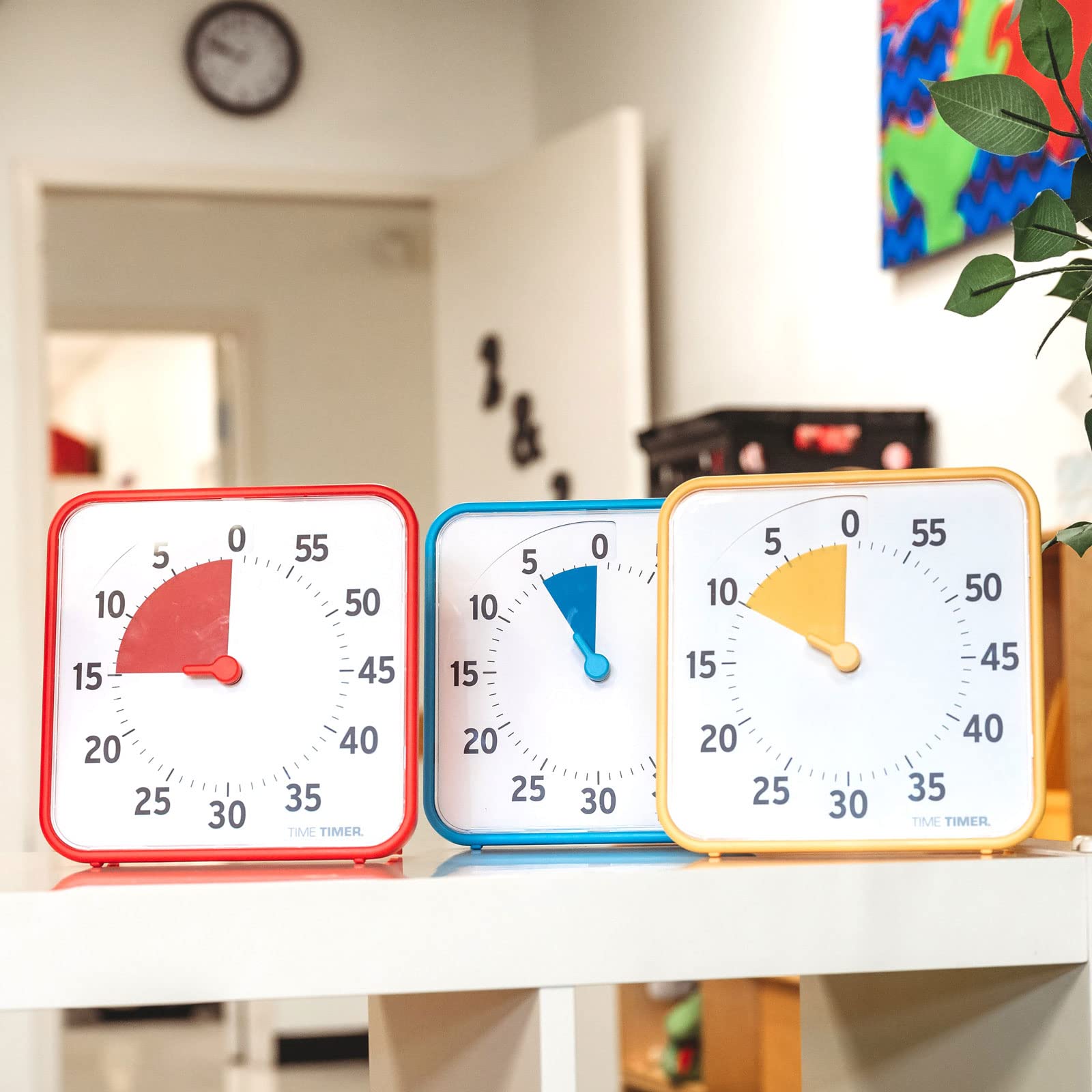Time Timer 8 Inch Visual Countdown Clock - 60 Minute Classroom Timer for Kids with Dry Erase Activity Cards (3-Pack) - Perfect for Learning Centers, Teachers Desk & Homeschooling Activities