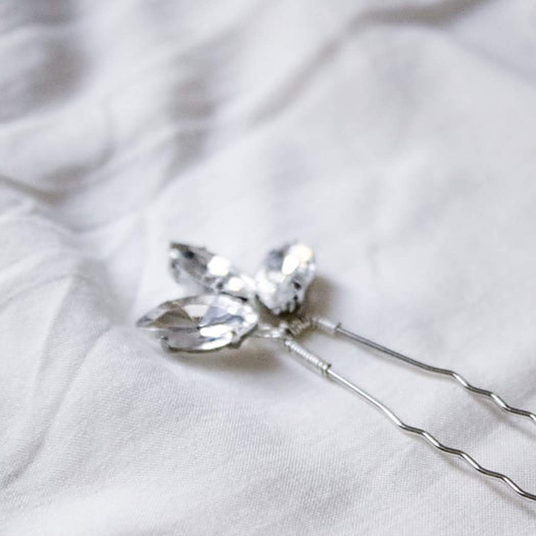 Bride Wedding Hair Pins - Rhinestone Crystal Hair Accessories for Wedding & Party