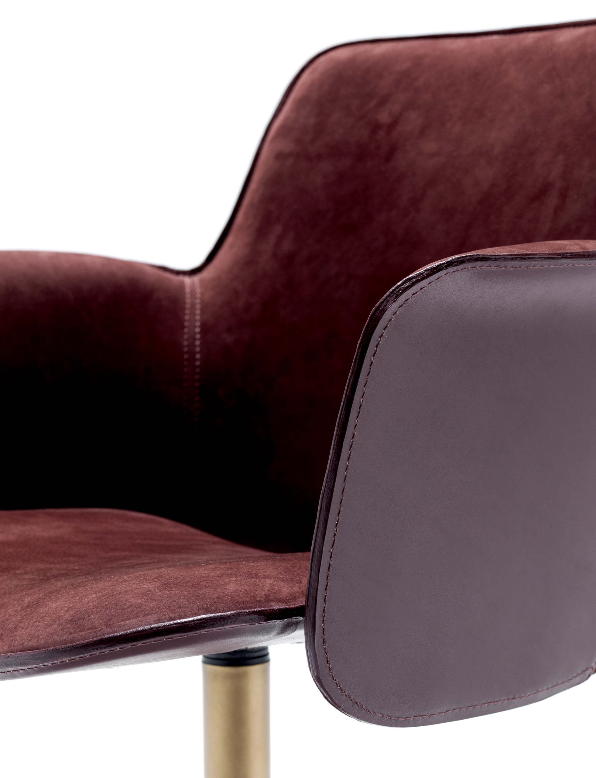 Electa BC Armchair by Fasem - Modern Lounge Chair for Living Room, Office & Bedroom - Comfortable Upholstered Accent Chair with Wooden Legs