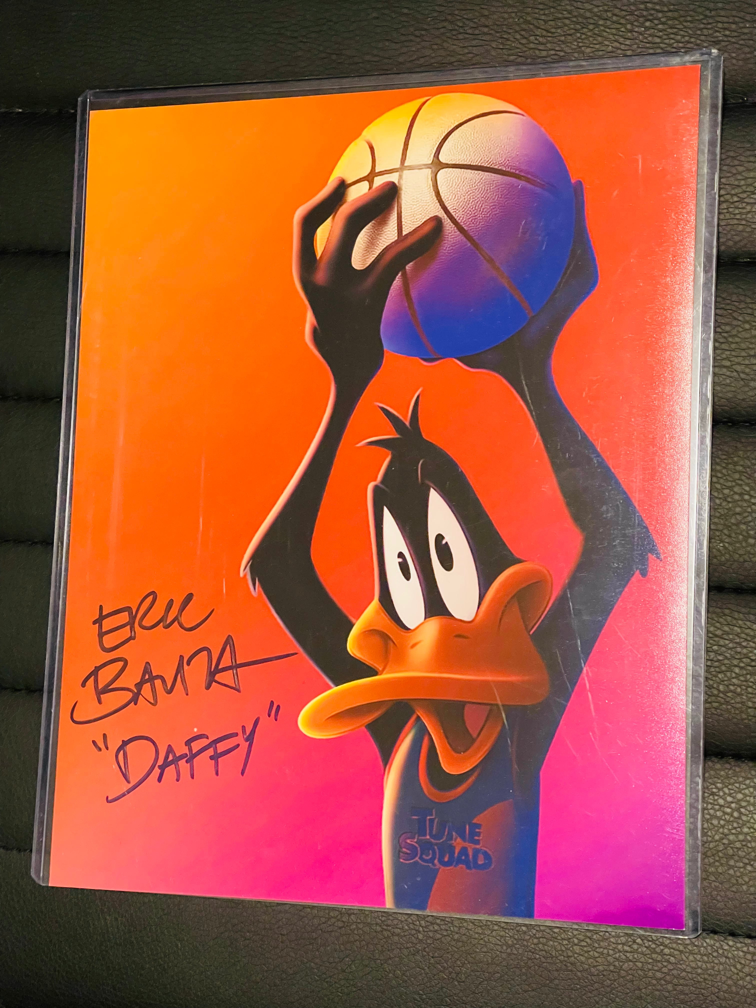 Authentic Daffy Duck Looney Tunes Autographed Photo by Eric Bauza with COA - Perfect for Collectors, Fans & Home Decor