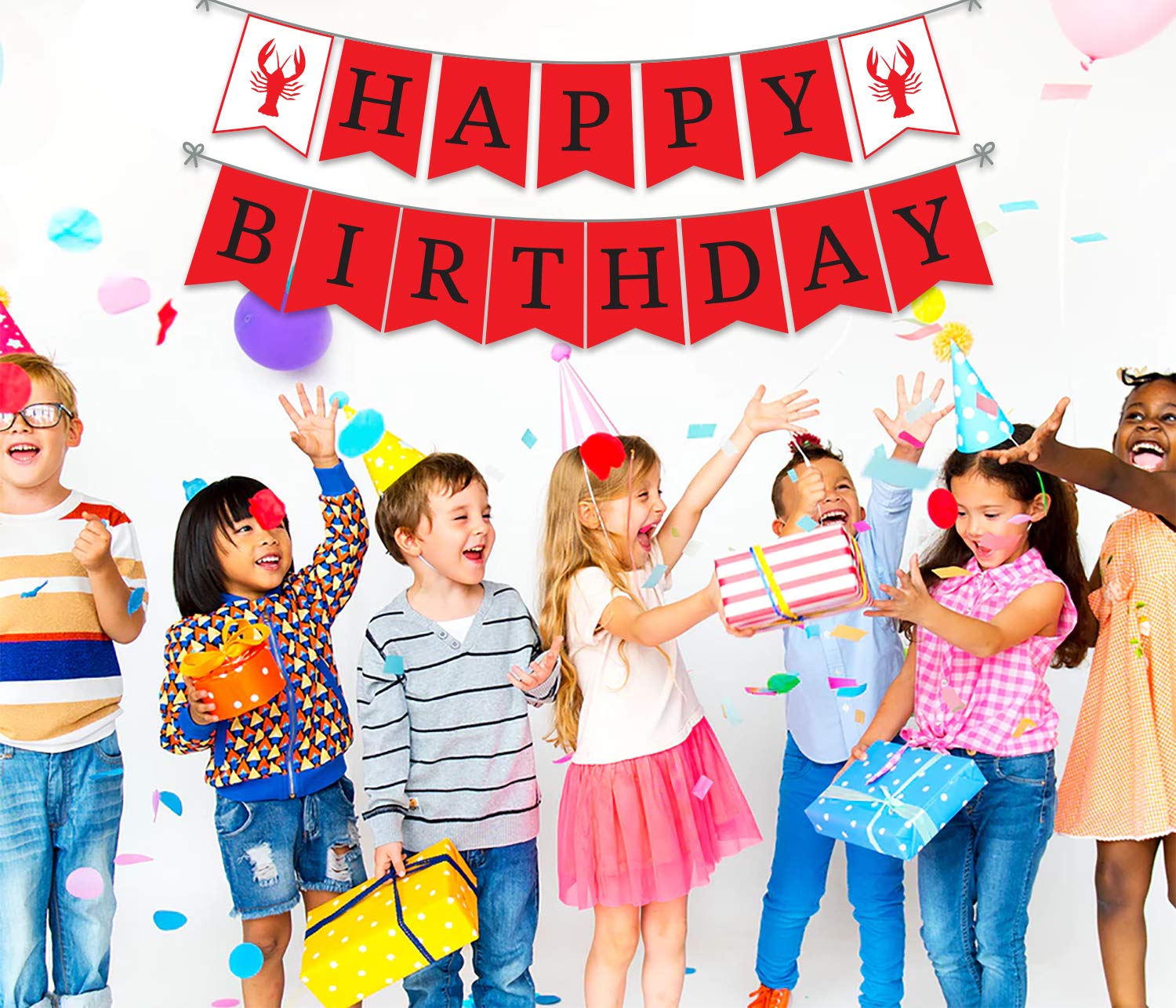 Boston Crawfish Boil Birthday Party Banner - Red & White Themed Celebration Sign for Crawfish Boil Party Decorations | Perfect for Seafood Themed Birthday Parties, Outdoor Gatherings & Louisiana Style Celebrations