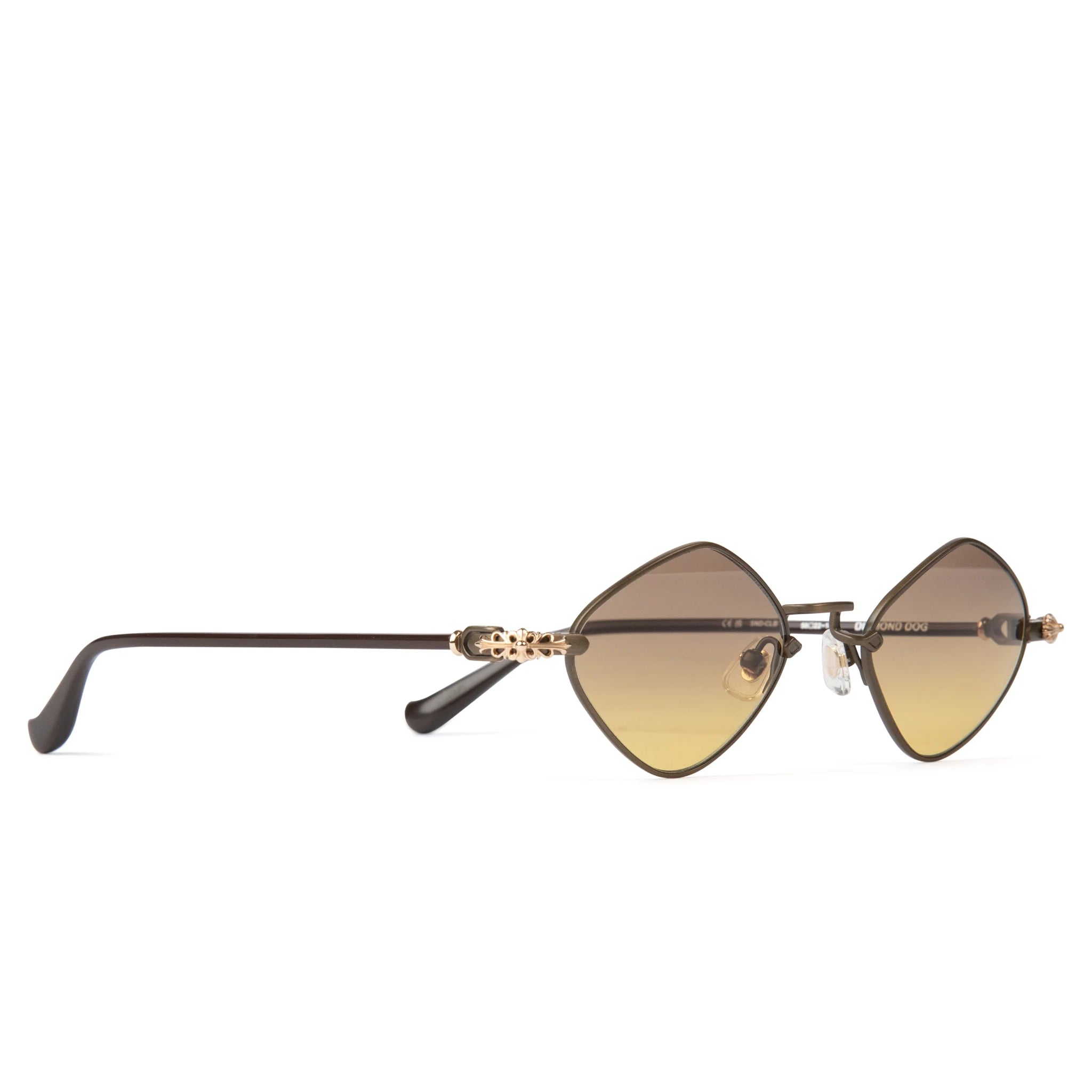 Chrome Hearts Diamond Dog Light Brown Sunglasses - Luxury Designer Sunglasses for Men & Women - Perfect for Outdoor Activities, Beach, and Fashion Accessories