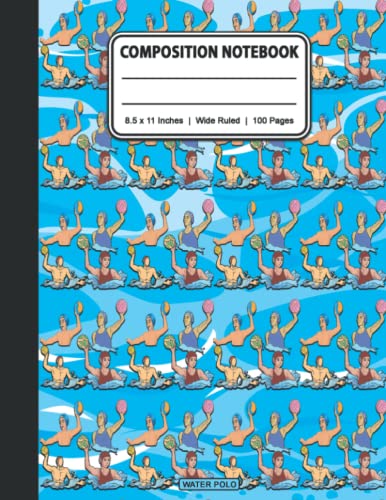 Water Polo Composition Notebook - Wide Ruled 100 Pages Journal for Kids, Boys & Girls | School Supplies for Students & Teachers | Perfect for Note Taking, Homework & Sports Enthusiasts
