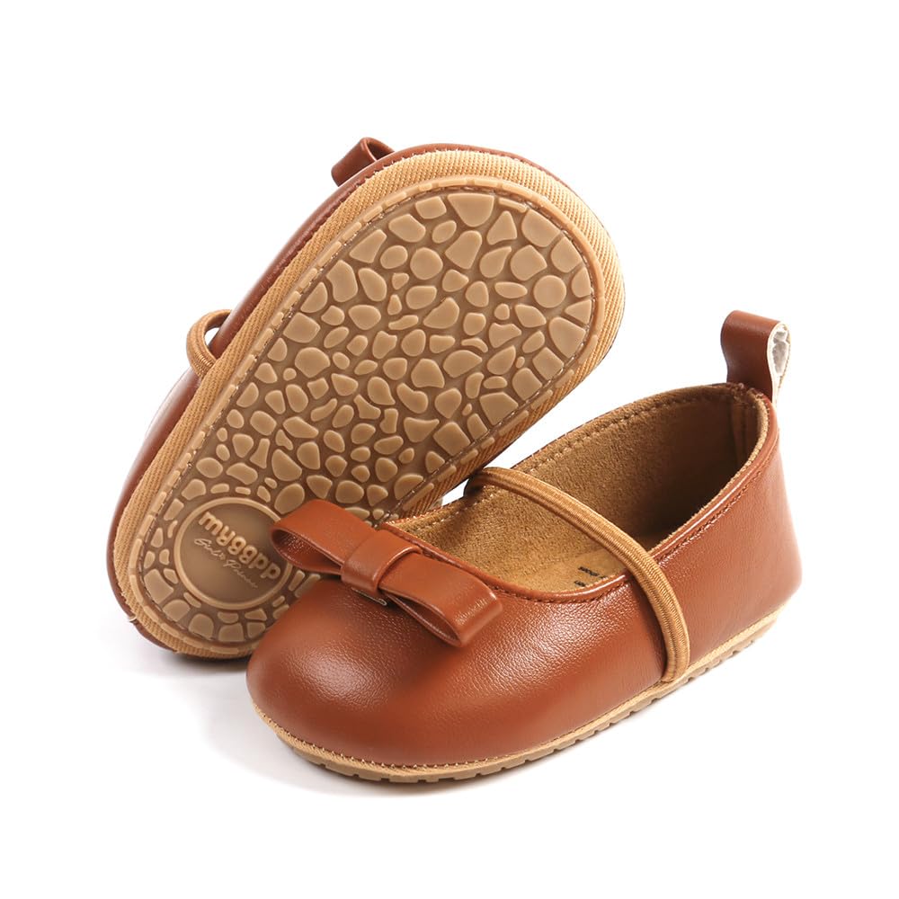 Baby Girl Soft Sole Mary Jane Shoes - Infant Toddler Walking Flat Shoes for Prewalkers & First Walkers - Princess Style Crib Shoes for Wedding & Special Occasions - Perfect for Photos, Parties & Dress-Up Play