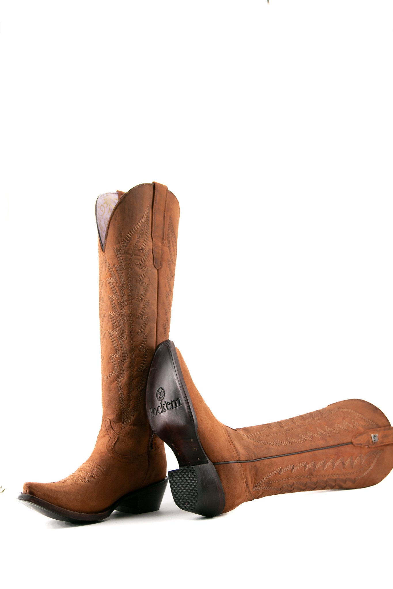 Veronica Tall Snip Toe Cowgirl Boots for Women - Western Riding Boots with Pointed Toe & Comfortable Heel | Perfect for Country Dancing, Rodeo & Fashion Outfits