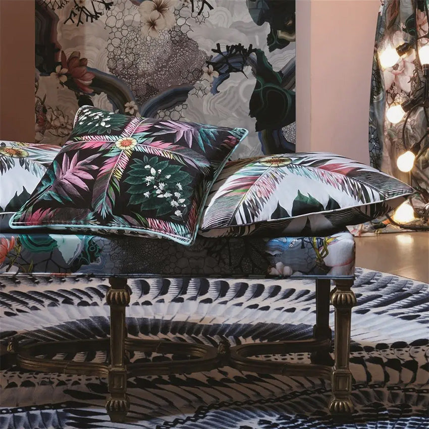 Christian Lacroix Feather Park Jais Decorative Cushion - Luxury Bohemian Throw Pillow for Sofa, Bed & Home Decor - Perfect for Living Room, Bedroom & Nursery Accents