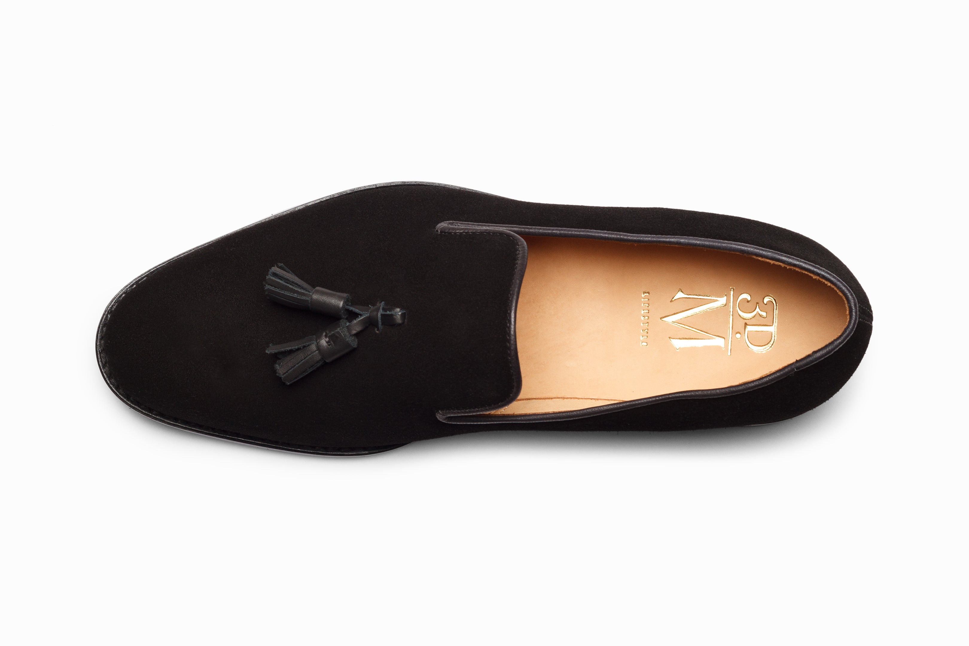 Black Suede Tassel Loafers for Women - Classic Comfortable Slip-On Dress Shoes for Office, Party & Casual Wear