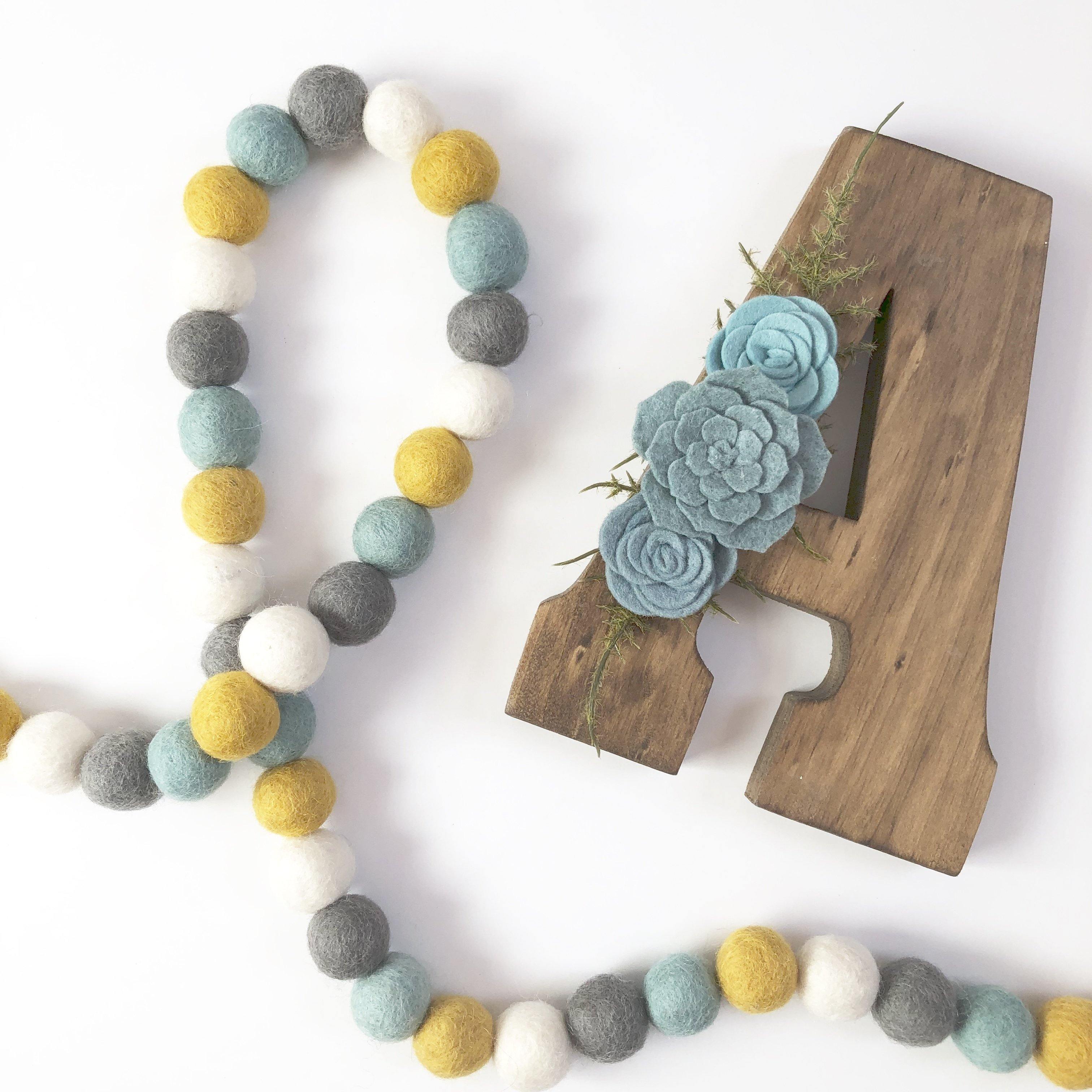 Baby Blue & Gold Garland - Elegant Nursery Decor for Baby Showers, Birthdays & Gender Reveals - Perfect for Party Backdrops, Photo Booths & Wall Decor