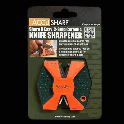 AccuSharp 336C Blaze Orange 2-Step Knife Sharpener - Professional Knife Sharpening Tool for Kitchen, Hunting & Outdoor Use - Perfect for Chefs, Campers & Home Cooks
