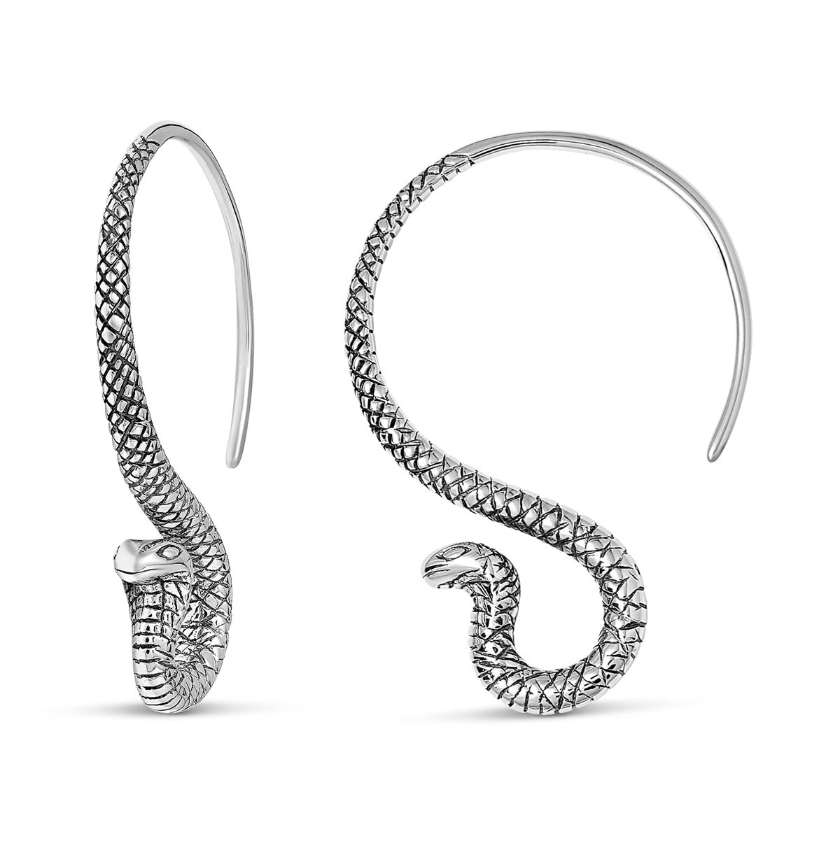 Stylish Cobra Hoop Earrings for Women - Sterling Silver Snake Jewelry - Perfect for Parties, Date Nights & Boho Fashion