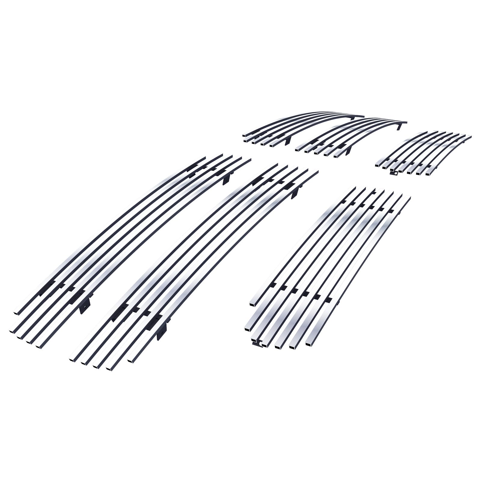 APS Chrome Billet Front Grill Grille Insert Combo D87948A for Dodge Ram 1999-2001 Sport - Upper & Lower Bumper Replacement - Perfect for Off-Roading & Truck Customization