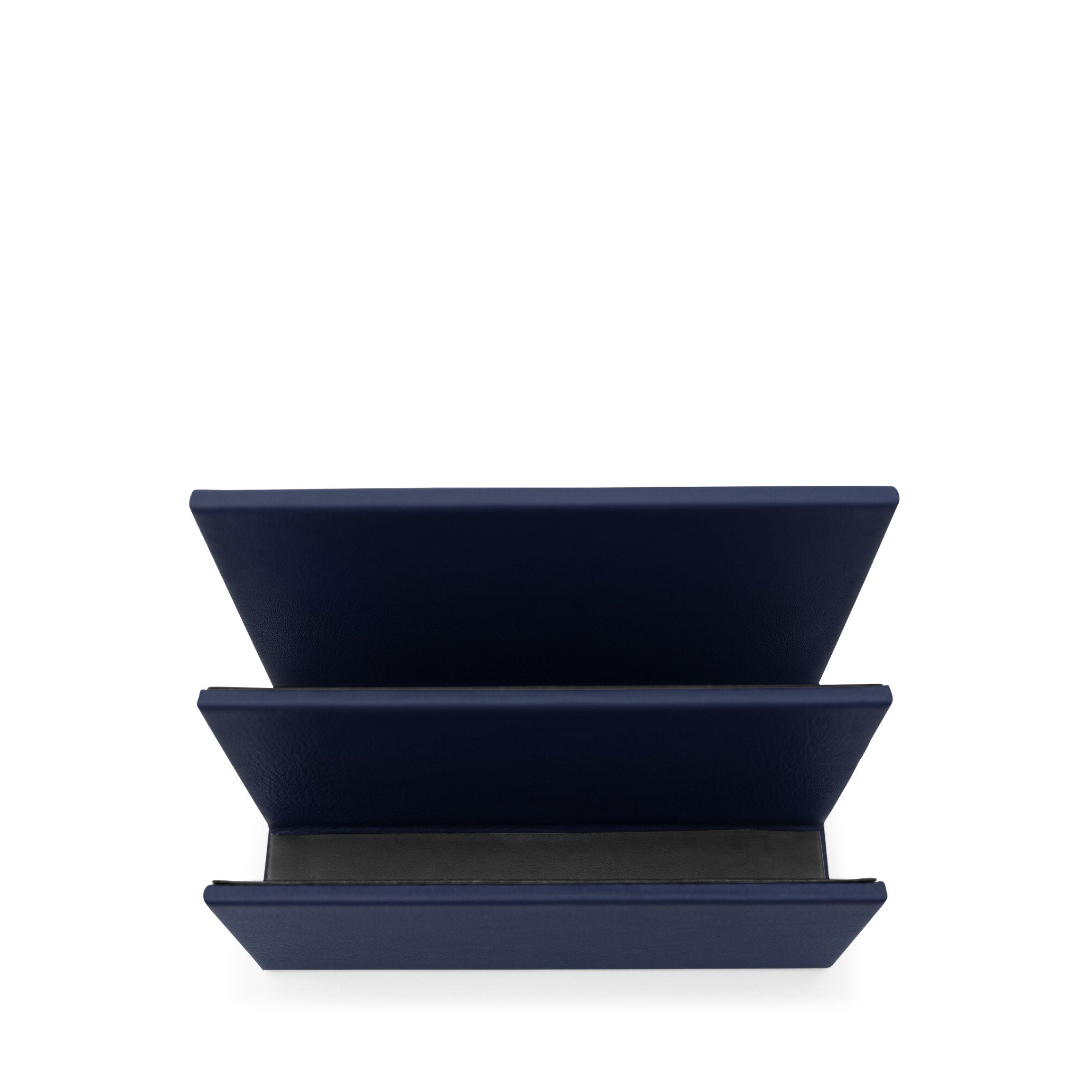 Premium Navy Blue Classic Letter Holder - Stylish Desktop Organizer for Home & Office Use