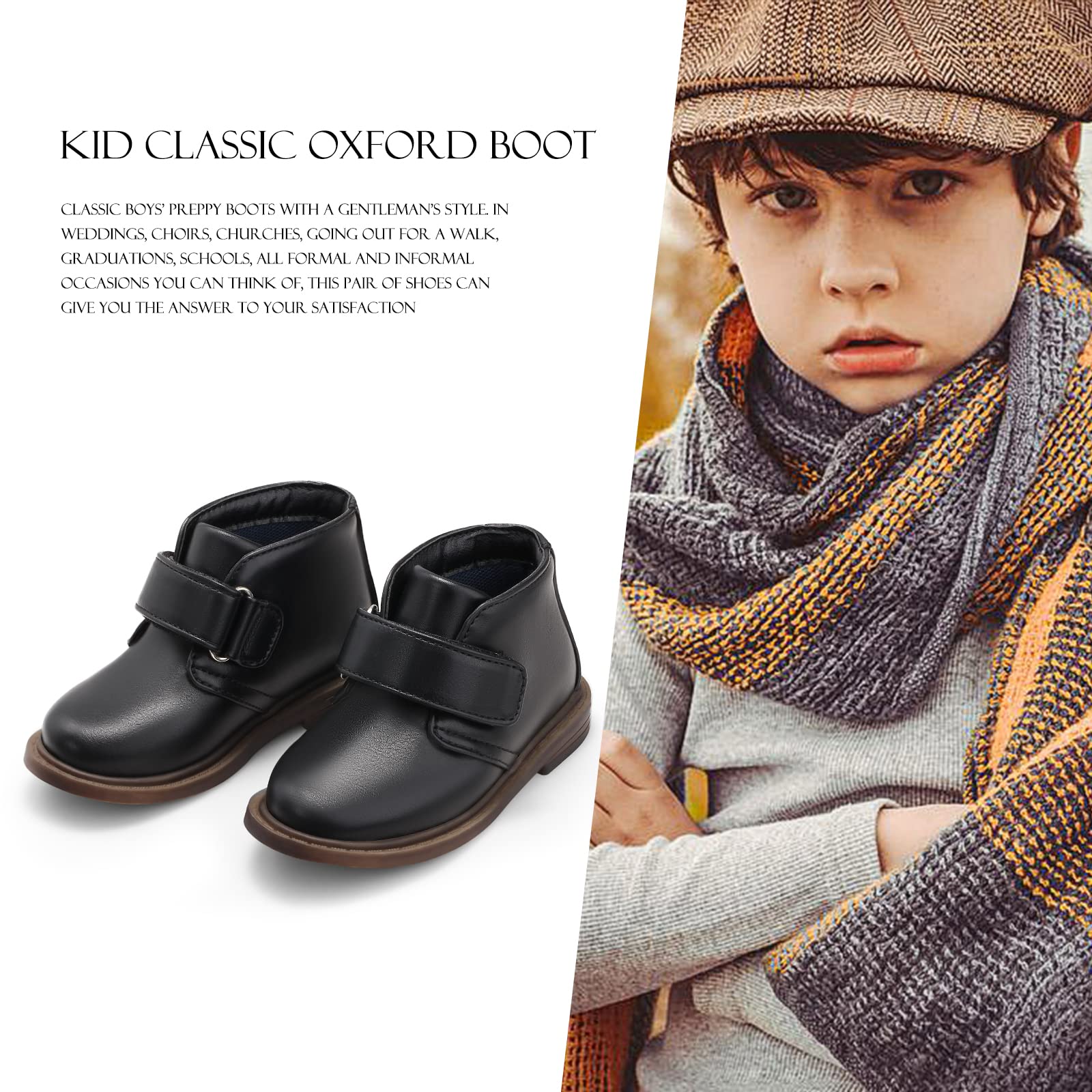 Kids Oxford Dress Shoes for Boys - Comfortable Classic Uniform School Shoes for Toddlers, Little & Big Kids | Perfect for Formal Events, School Uniforms & Special Occasions