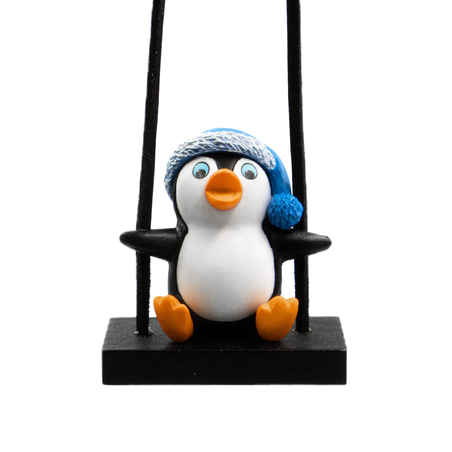 Adorable Blue Penguin Car Mirror Hanging Accessories - Cute Swinging Penguin Pendant for Car Decor, Fun & Unique Car Interior Decoration - Perfect for Gifts, Christmas, and Adding Playful Style to Your Vehicle