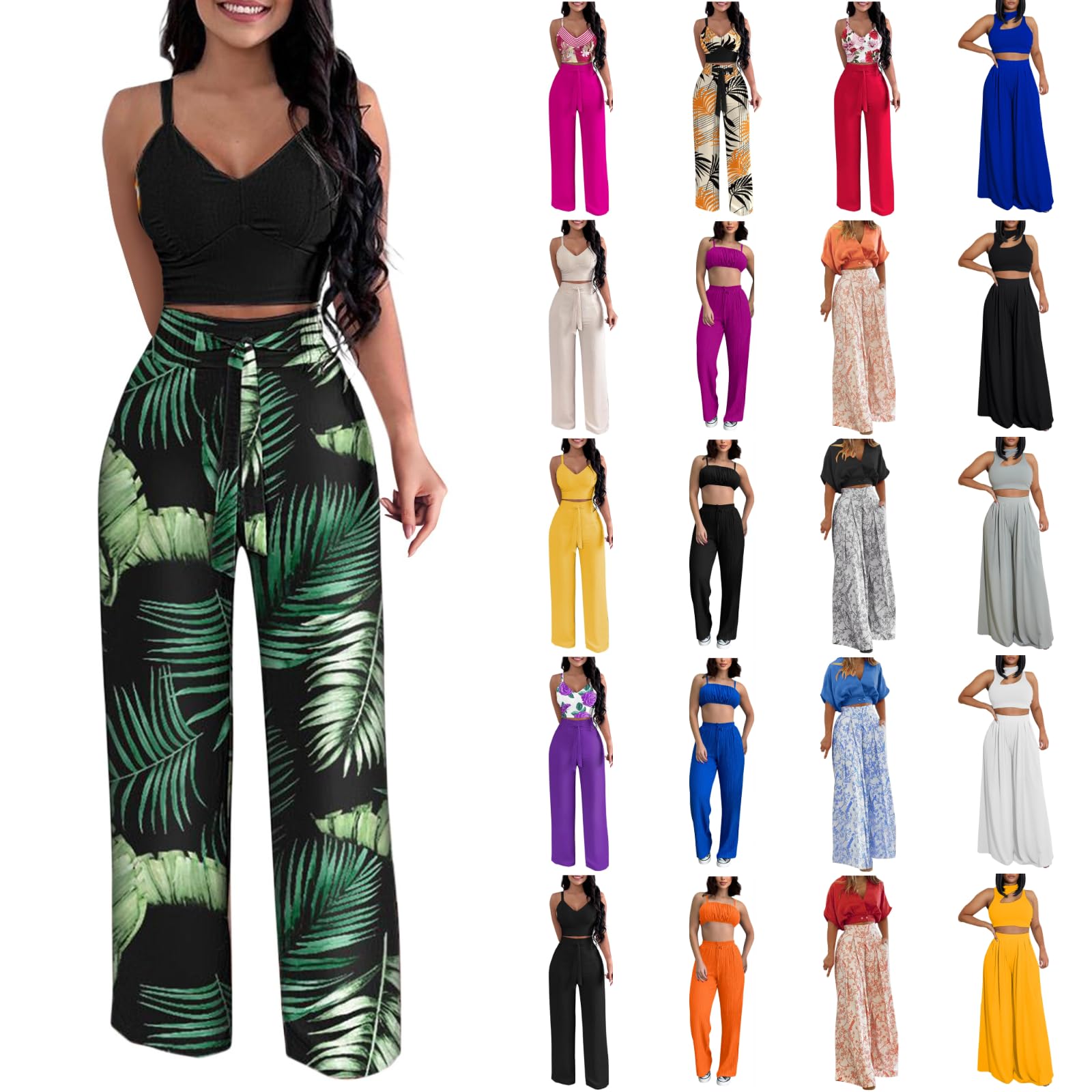 Women's 2-Piece Lounge Set - Solid Color Coat & Printed Shorts, Casual Summer Outfit, Tweed Dress Style (Size M, Green) | Perfect for Relaxing at Home, Beach Vacations & Summer Outings