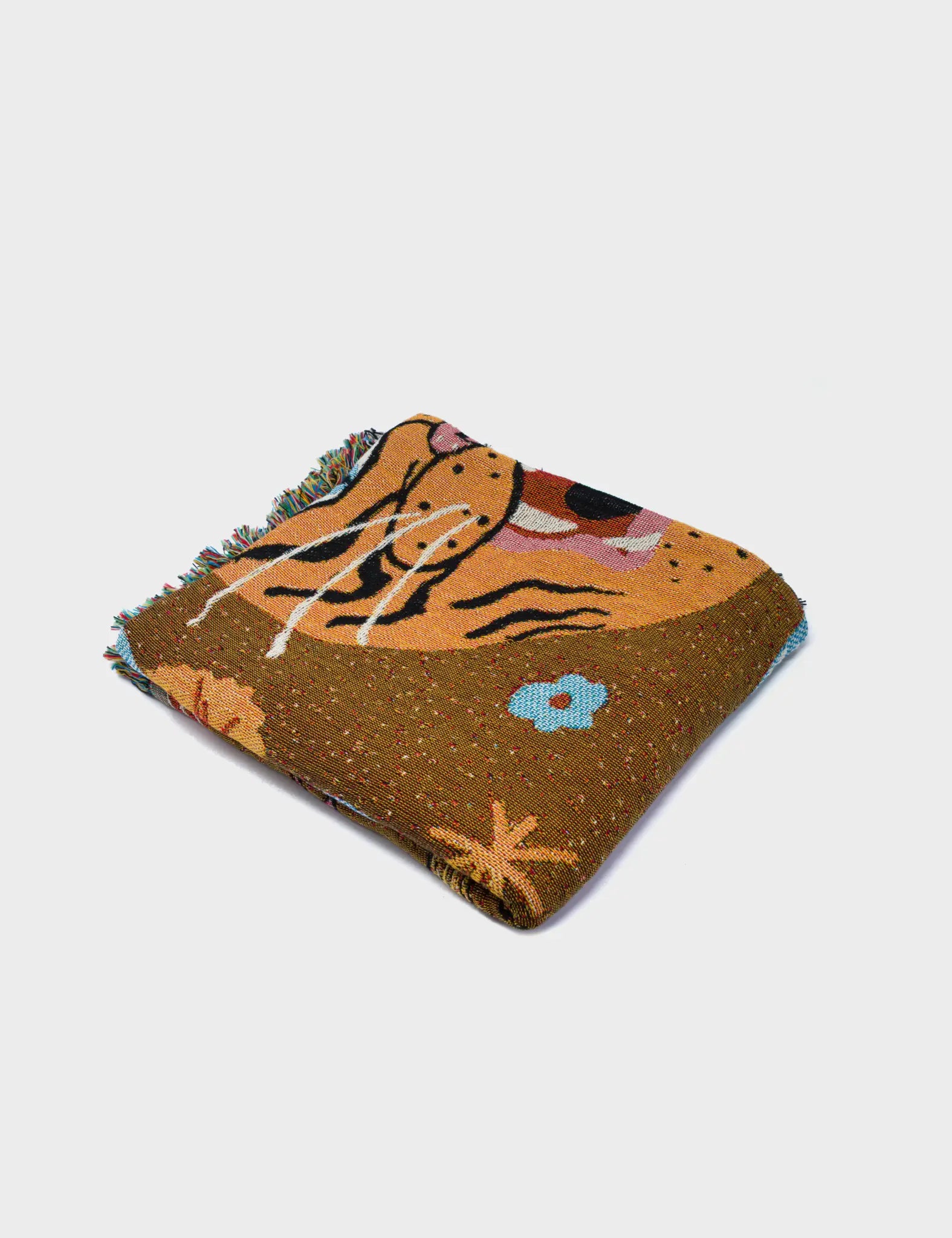 Soft Cotton Blanket - Ultimate Cuddle Companion with Happy Tiger Design | Cozy Throw for Bed, Sofa & Travel | Warm & Breathable Home Decor Gift