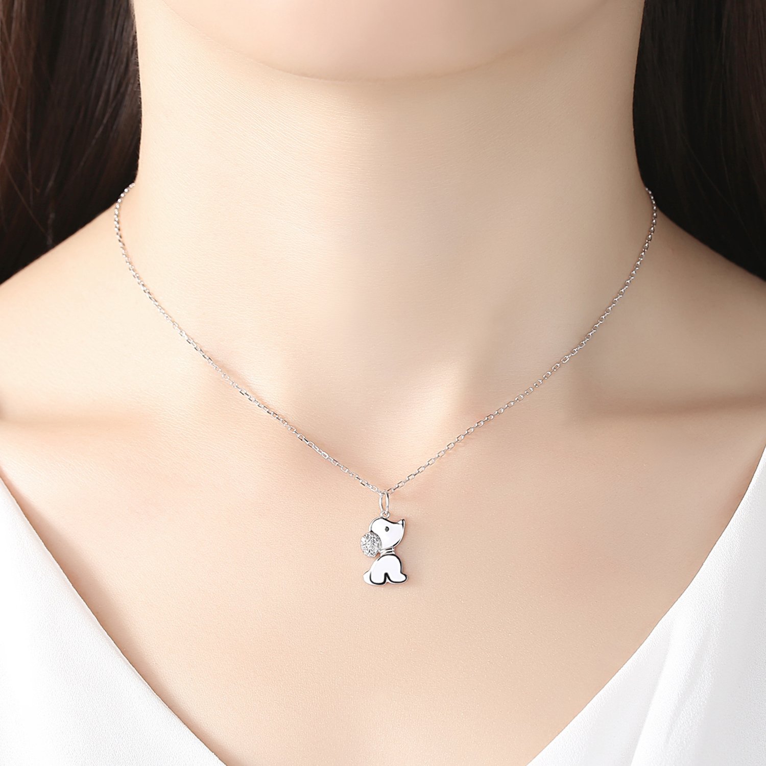 VIKI LYNN 925 Sterling Silver Beagle Dog Necklace - Elegant Puppy Pendant Gift for Dog Lovers | Perfect for Pet Memorials, Birthdays & Special Occasions