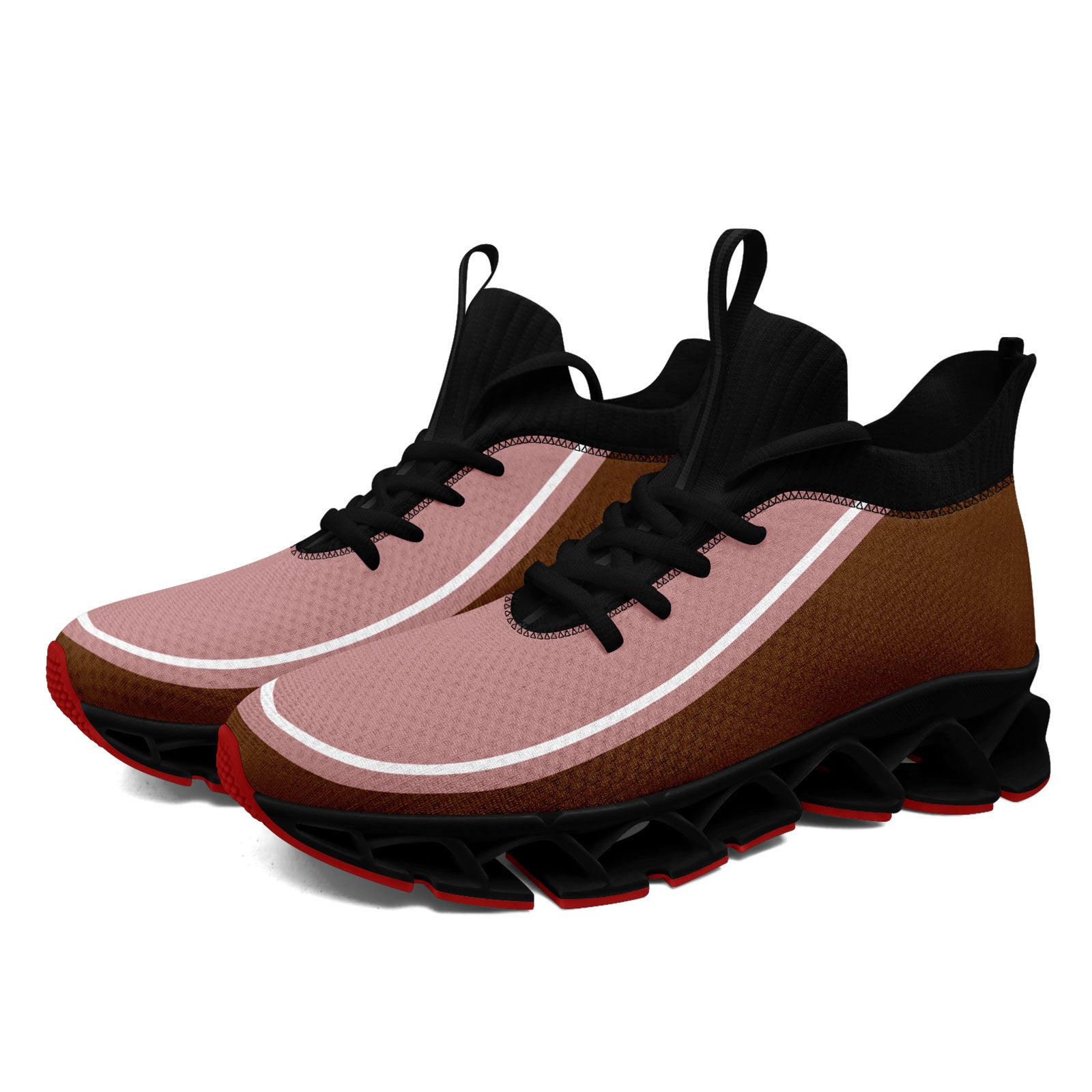 Custom Dark Pink Brown Maxsoul Personalized Sneakers for Women - Comfortable Walking Shoes for Casual Outfits & Daily Wear - FN030XD D020388 Size 18
