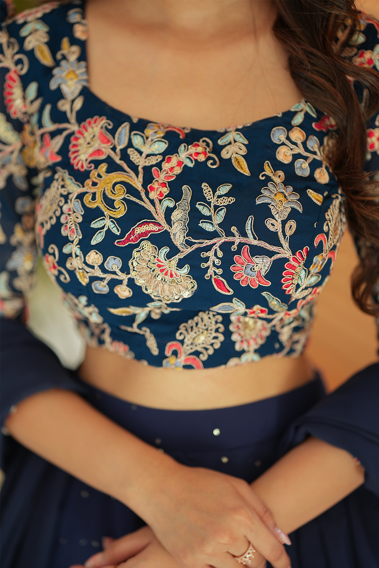 Royal Blue Designer Lehenga Choli Set for Women | Indian Traditional Embroidered Bridal Wear | Perfect for Weddings, Festivals & Special Occasions