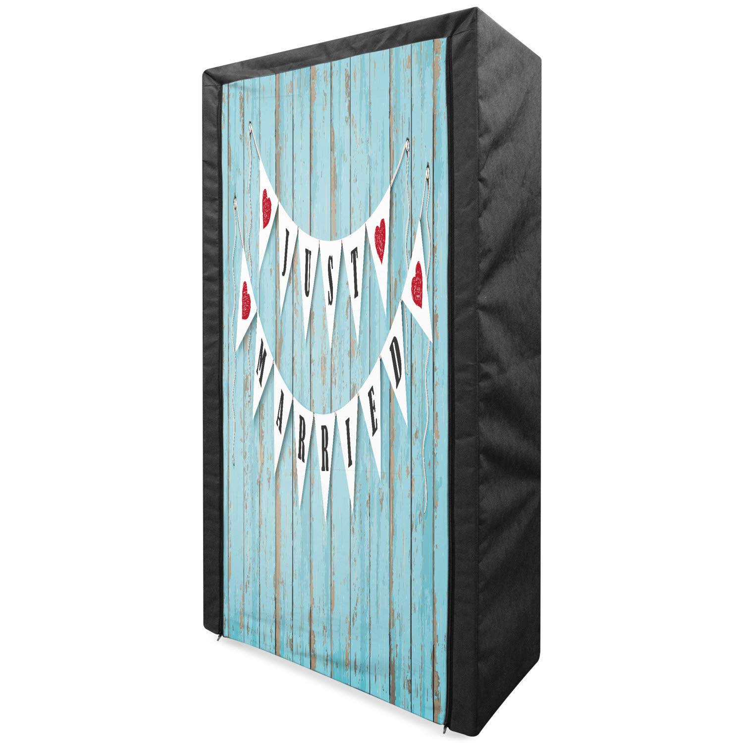 Ambesonne Wedding Portable Fabric Wardrobe - 33.5