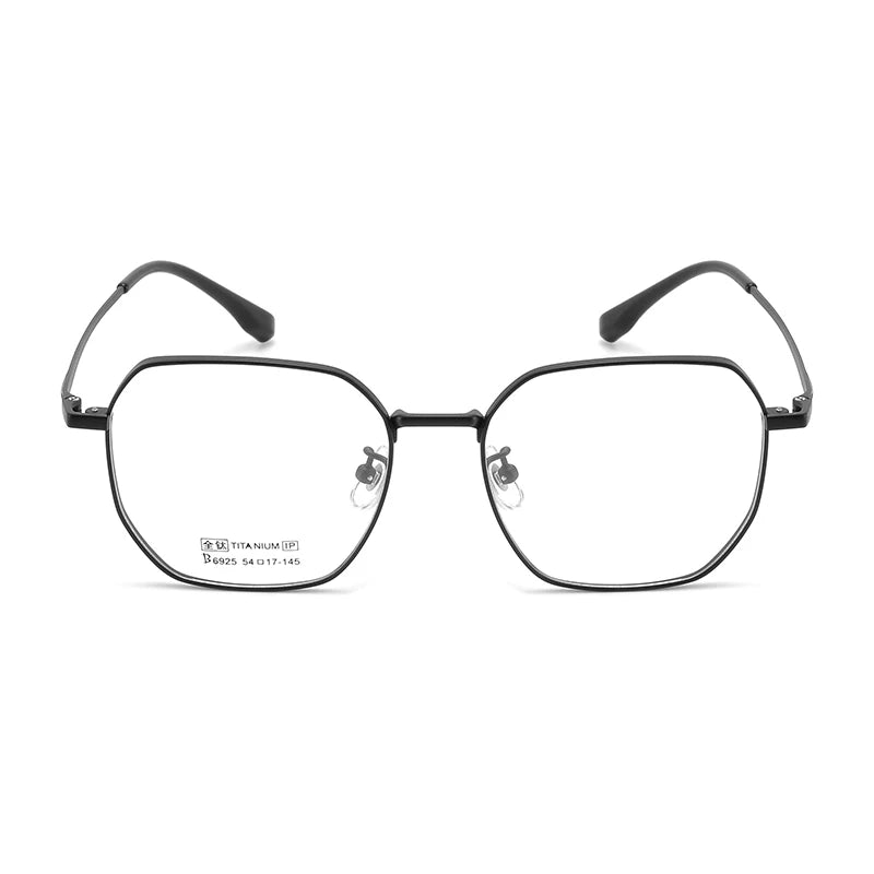 Bclear Unisex Full Rim Small Polygon Square Titanium Eyeglasses Frame - Lightweight & Durable My6529 for Work, Reading & Fashion Accessories