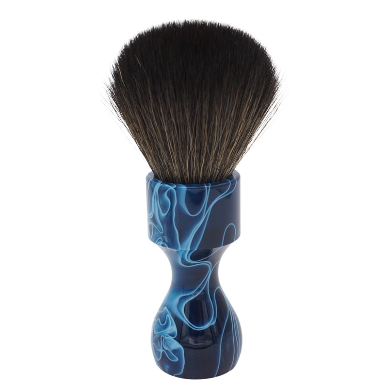 AP Shave Co. 24mm G5B Synthetic Shaving Brush - Premium Blue Handle for Men's Wet Shaving | Perfect for Lathering Creams & Soaps | Home Barber & Travel Grooming Essential