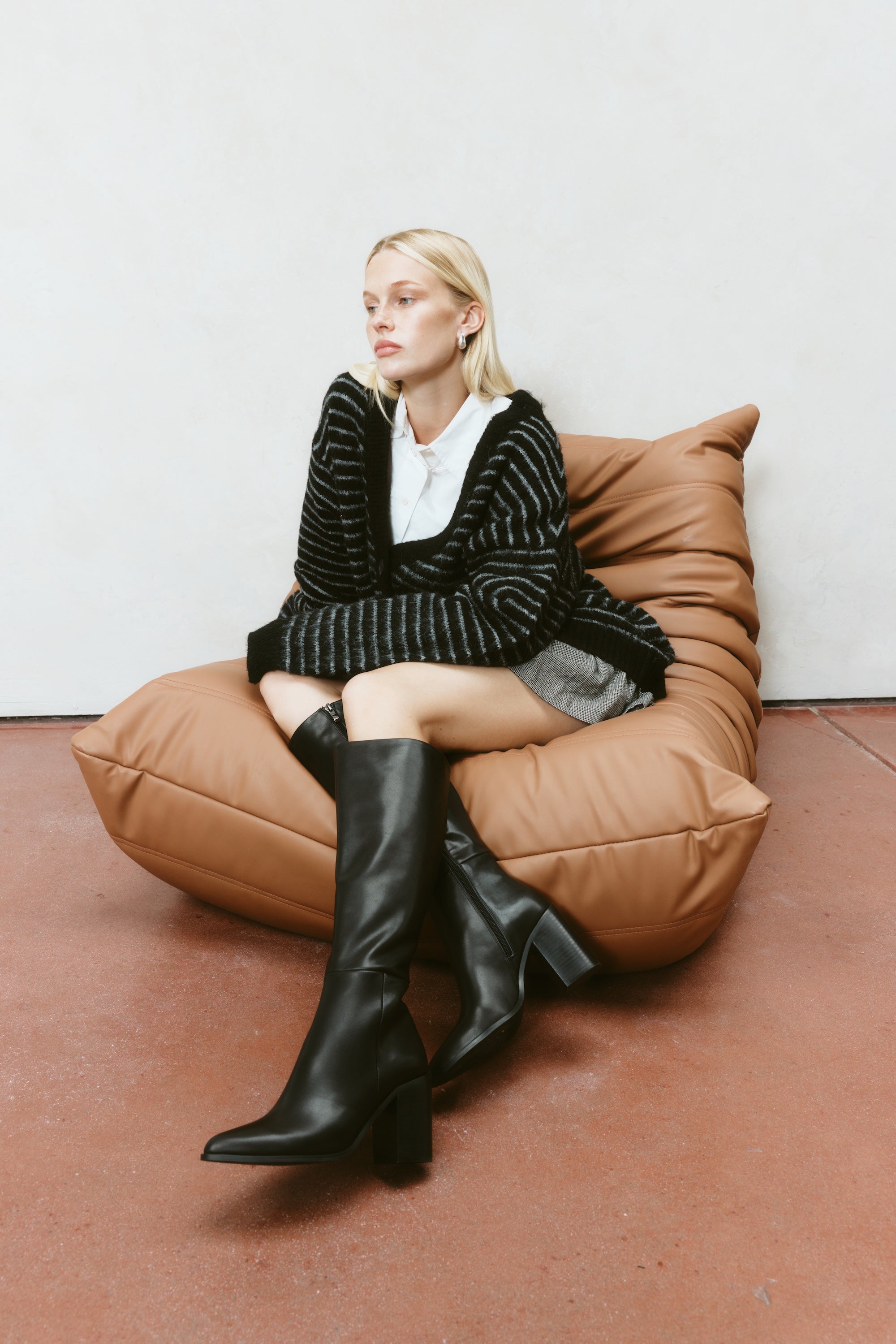 Premium Ridley Long Boots for Women - Genuine Black Leather Riding Boots for Equestrian, Motorcycle & Fashion Outfits