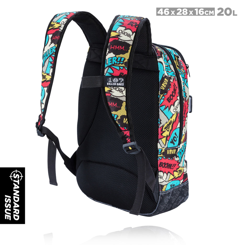 187 Killer Backpack Comic - Stylish Durable School & Travel Backpack for Students & Professionals | Perfect for Work, College & Outdoor Adventures