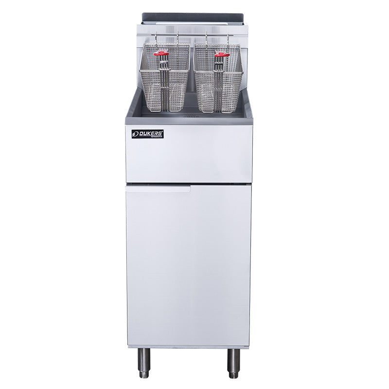 Dukers DCF3 NG 3-Tube Burner Natural Gas Fryer for Restaurants, Catering & Outdoor Cooking - High Efficiency Commercial Deep Fryer