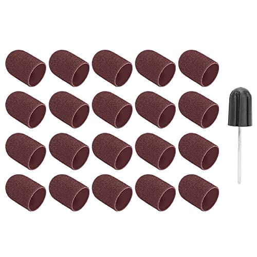 Professional 0.6x1 Inch Nail Drill Bit with Shaft - Brown Sanding Head for Nail Polishing & Grinding | Perfect for Manicure, Pedicure & Nail Art at Home or Salon